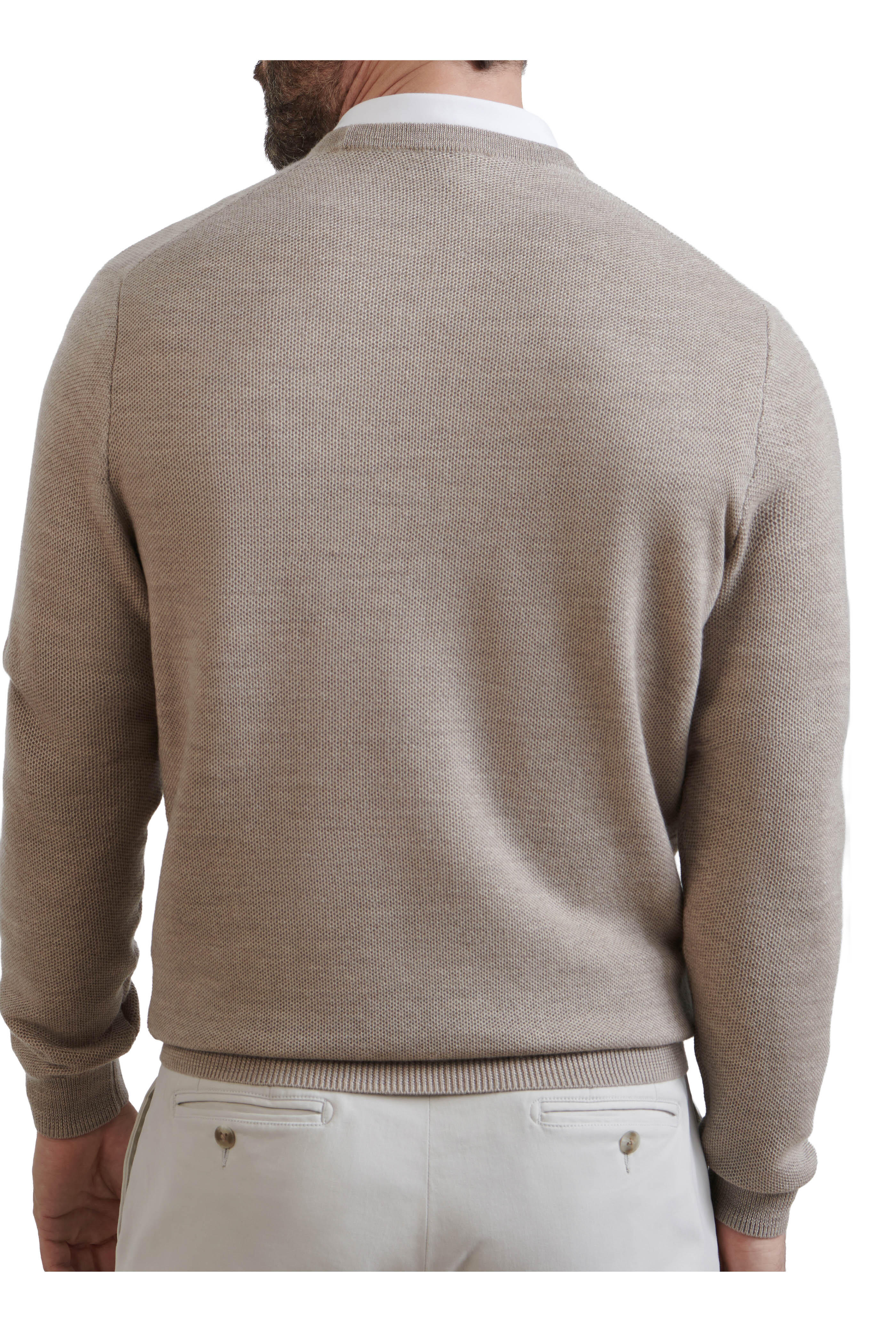 Peter Millar - Honeycomb Taupe Crewneck Sweater