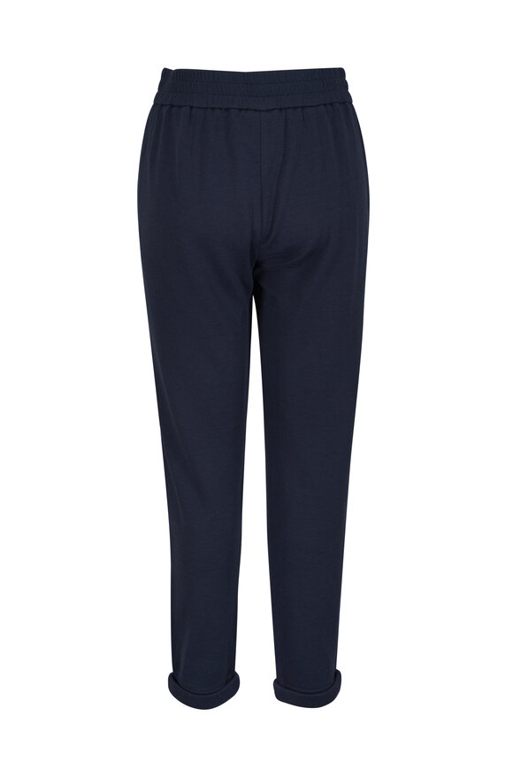 Brunello Cucinelli Navy Blue Spa Drawstring Pant - view 2