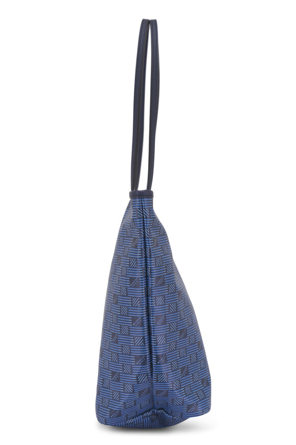 Moreau Paris Medium Saint Tropez Navy Blue Monogram Tote - view 5