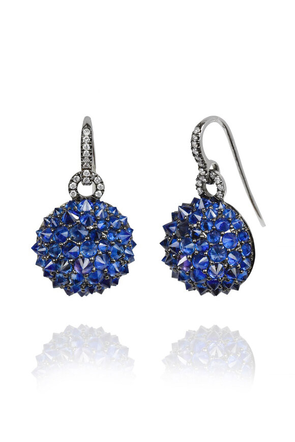 Nam Cho Blue Sapphire & Diamond Drop Earrings