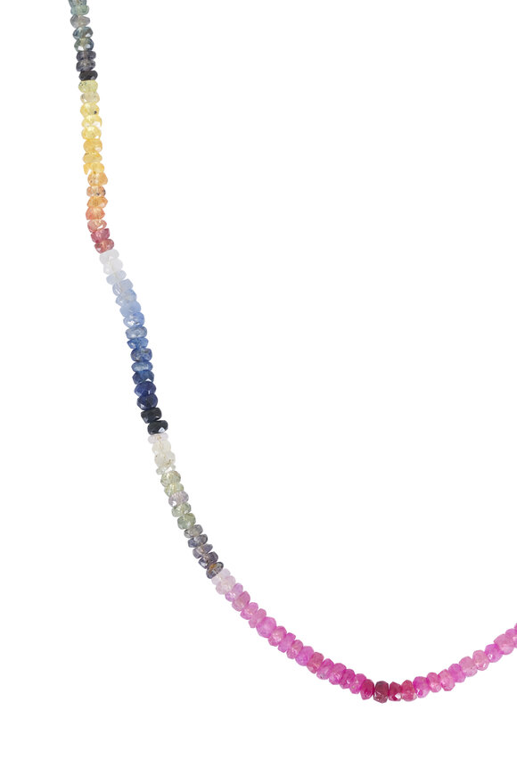 Cristina V. Multicolor Sapphire Rondelle Necklace - view 2
