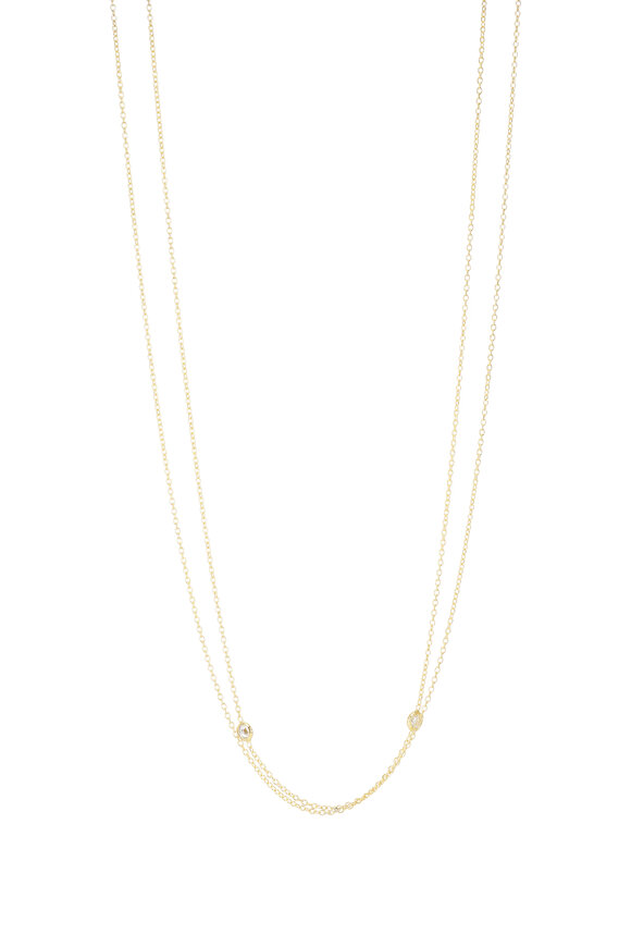 Renee Lewis Antique Diamond Two Chain Necklace - view 1