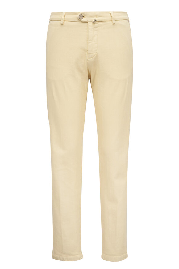 Kiton - Yellow Denim Stretch Cotton Pant