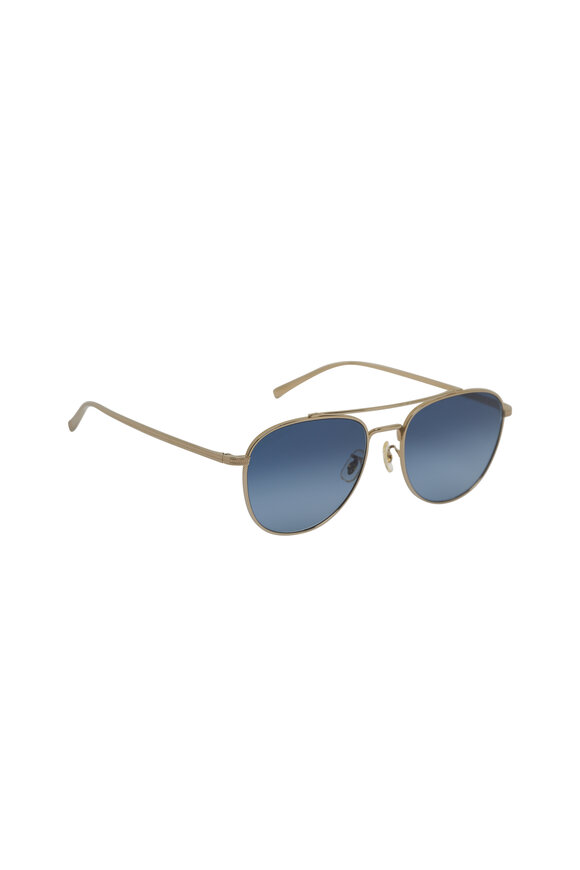 Oliver Peoples Rivetti Gold & Marine Gradient Sunglasses - view 1