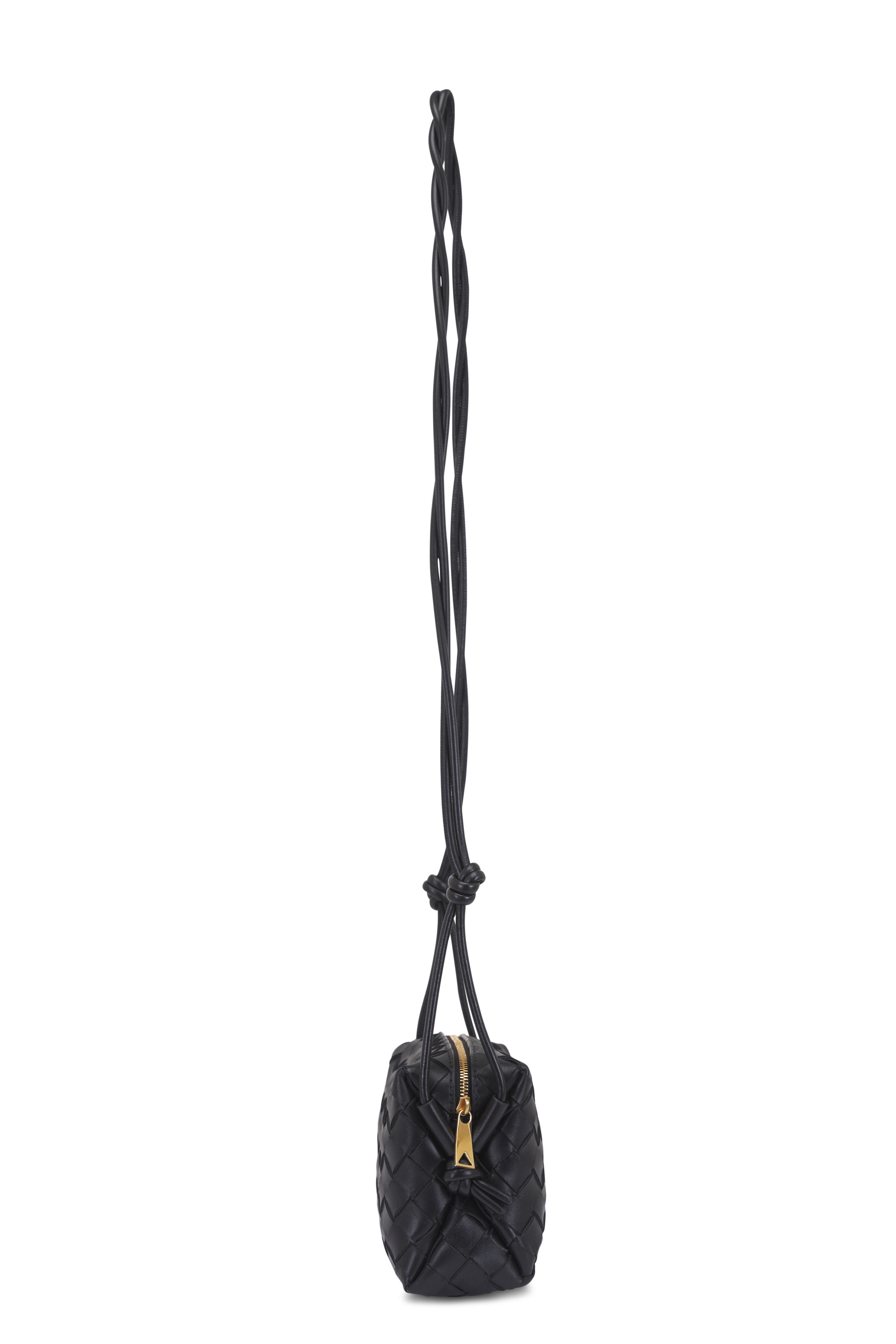 Bottega Veneta - Mini Loop Black Intrecciato Leather Bag