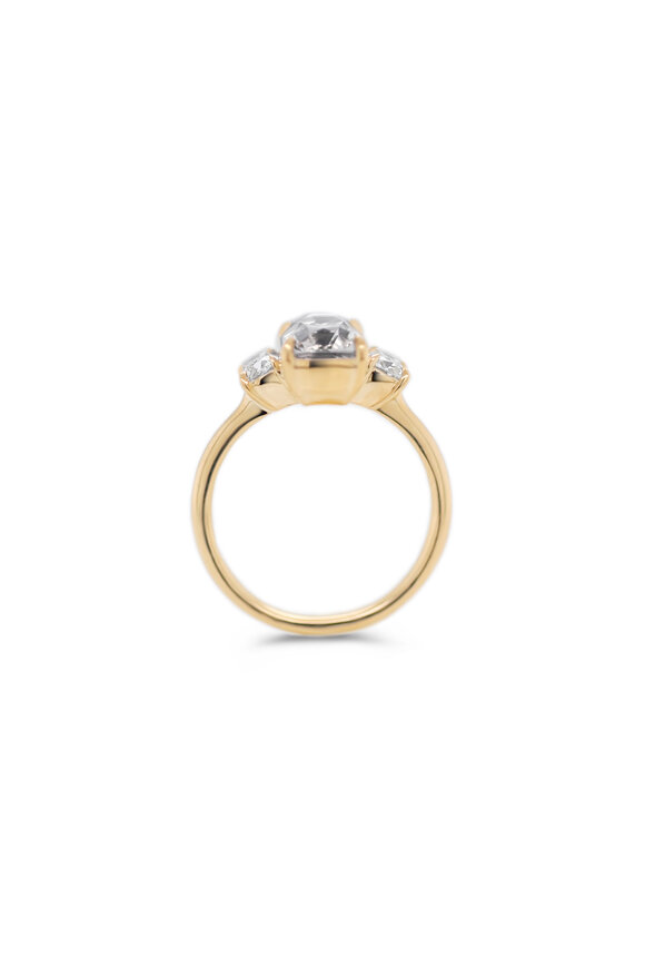 Kali Zoe 18k Yellow Gold Tourmaline & Diamond Ring - view 3
