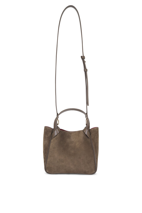 Christian Louboutin Mini Bettina Taupe Suede Tote - view 2
