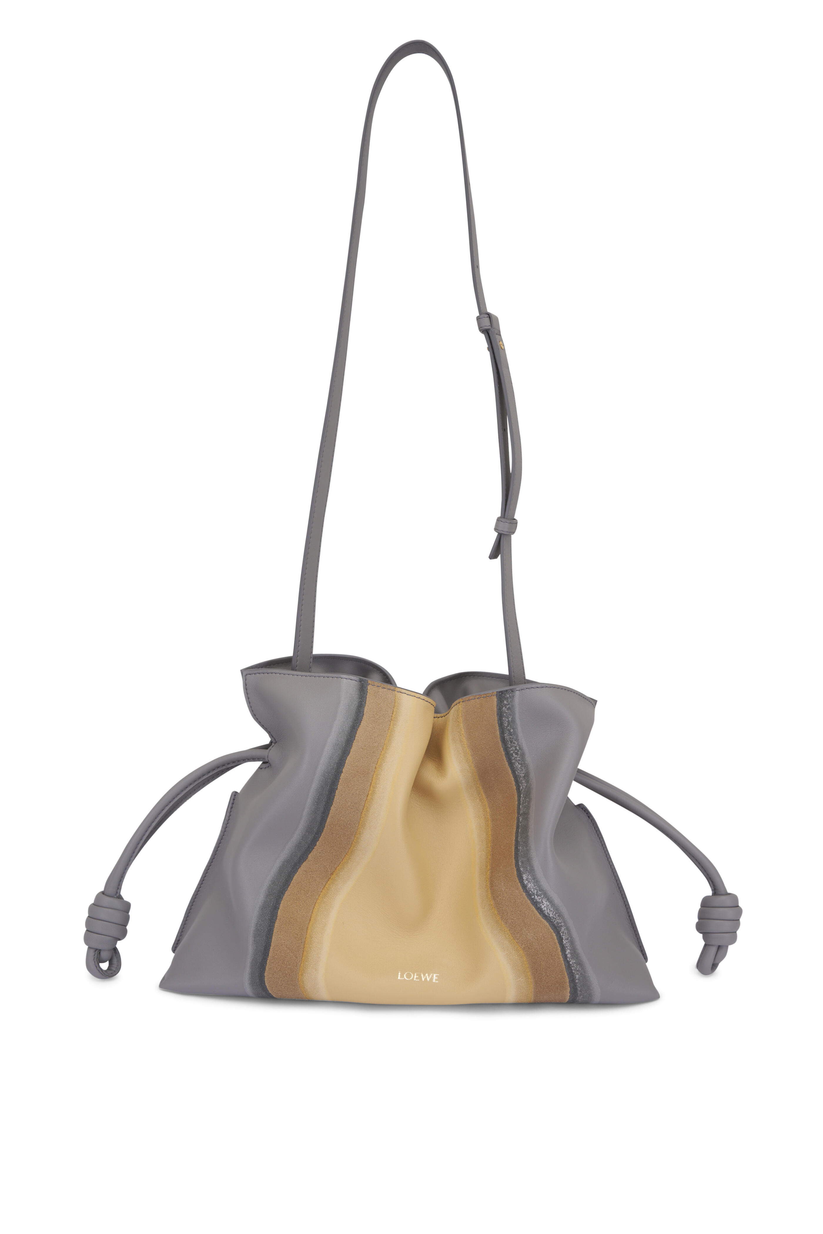 Loewe - Medium Flamenco Landscape Leather Clutch