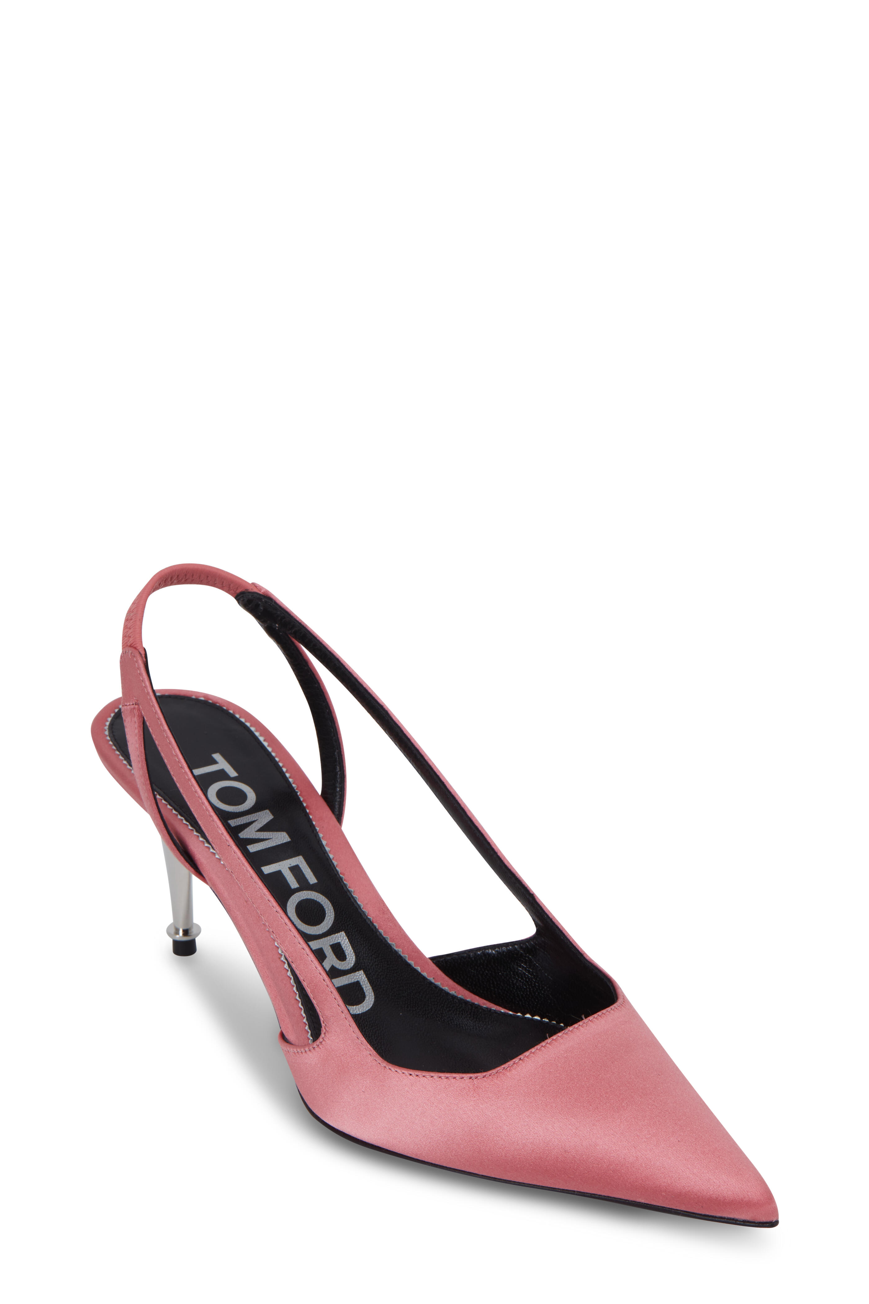 Tom Ford - Sunset Satin Architectural Heel Slingback, 65mm