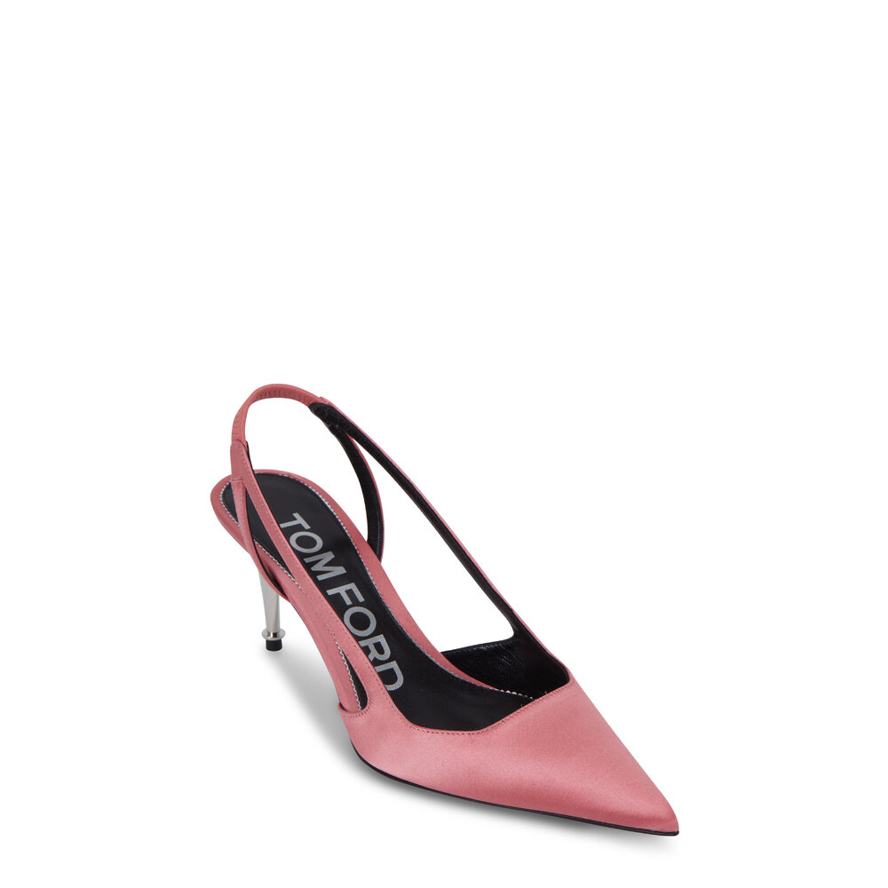 【TOM FORD】slingback heels TOM FORD Embellished patent-leather slingback pumps | NET-A