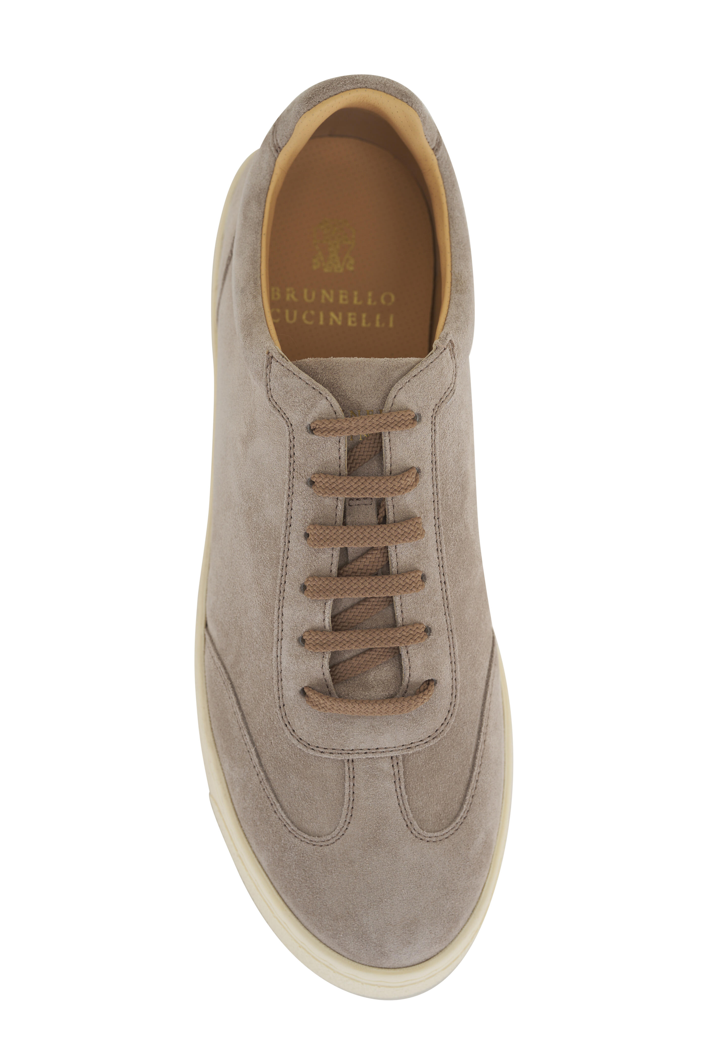 Brunello Cucinelli - Light Gray Suede Low Top Sneaker