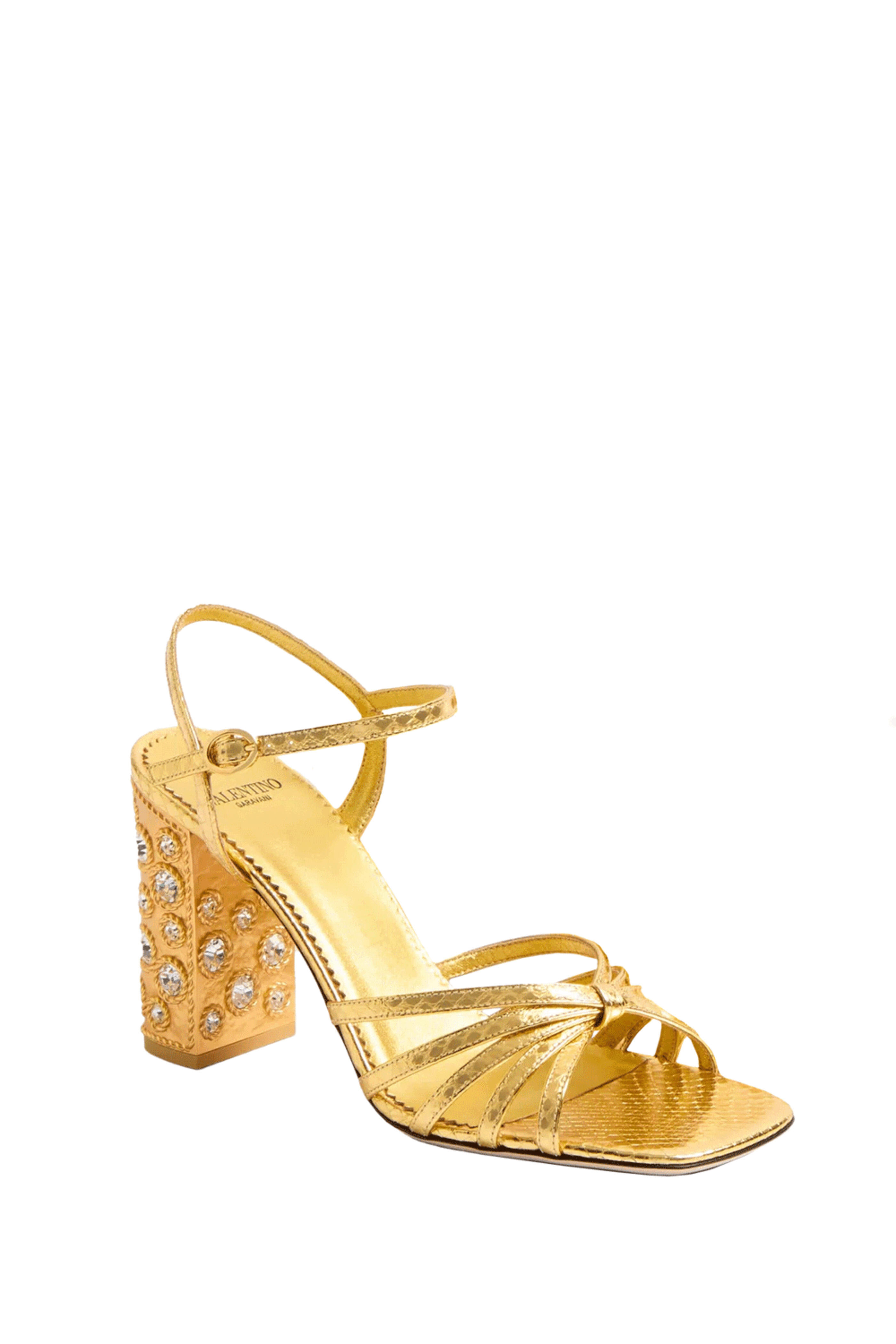 サンダル・ミュール Valentino Garavani Sandal Valentino Garavani - Preshoes Crystal Snakeskin Sandal in