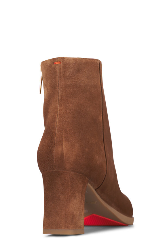 Santoni Estel Brown Suede Boot, 65mm - view 4