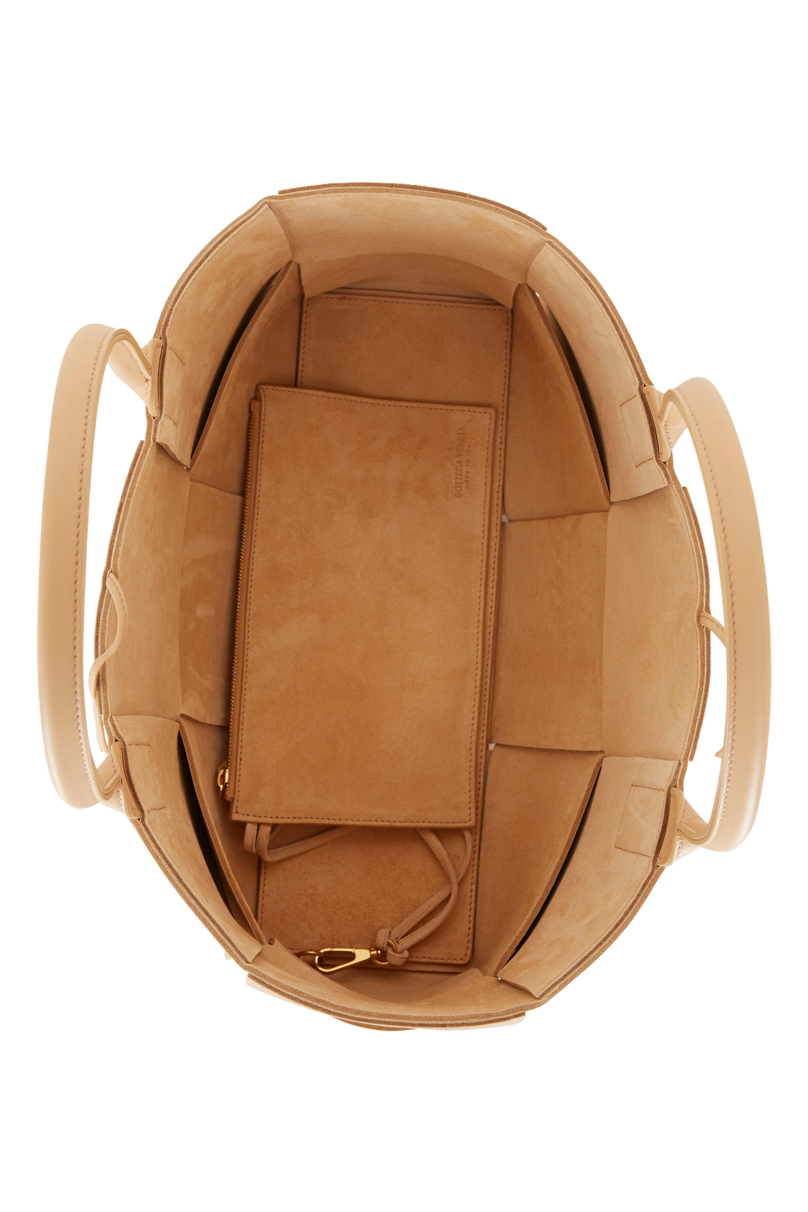 Bottega Veneta - Acro Almond Wide Woven Leather Tote
