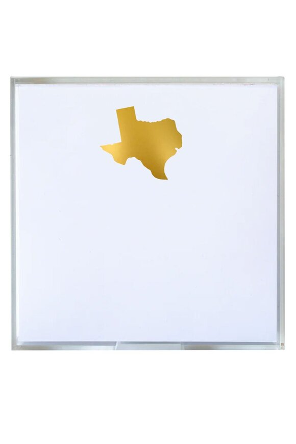 Black Ink Texas Gold Foil Notepad