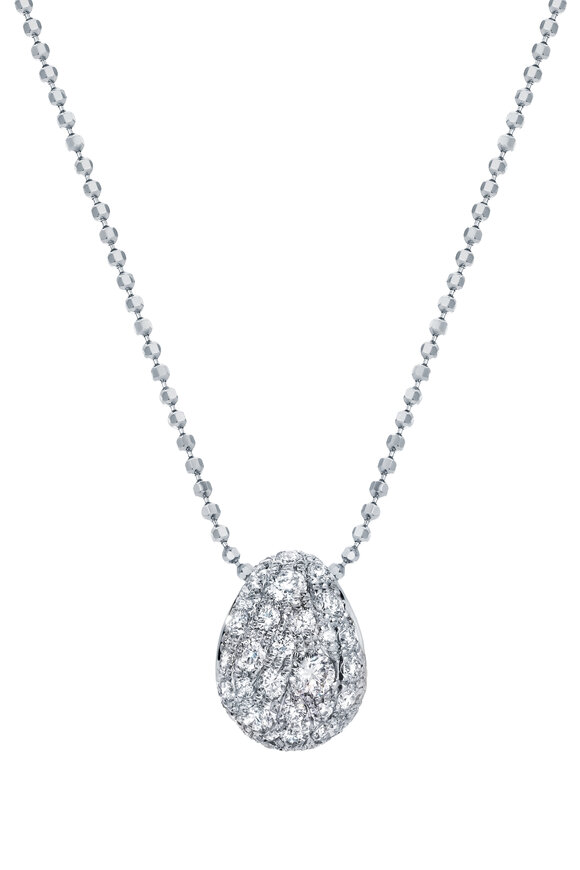 Graziela Gems 18k White Gold Diamond Bahia Pendant