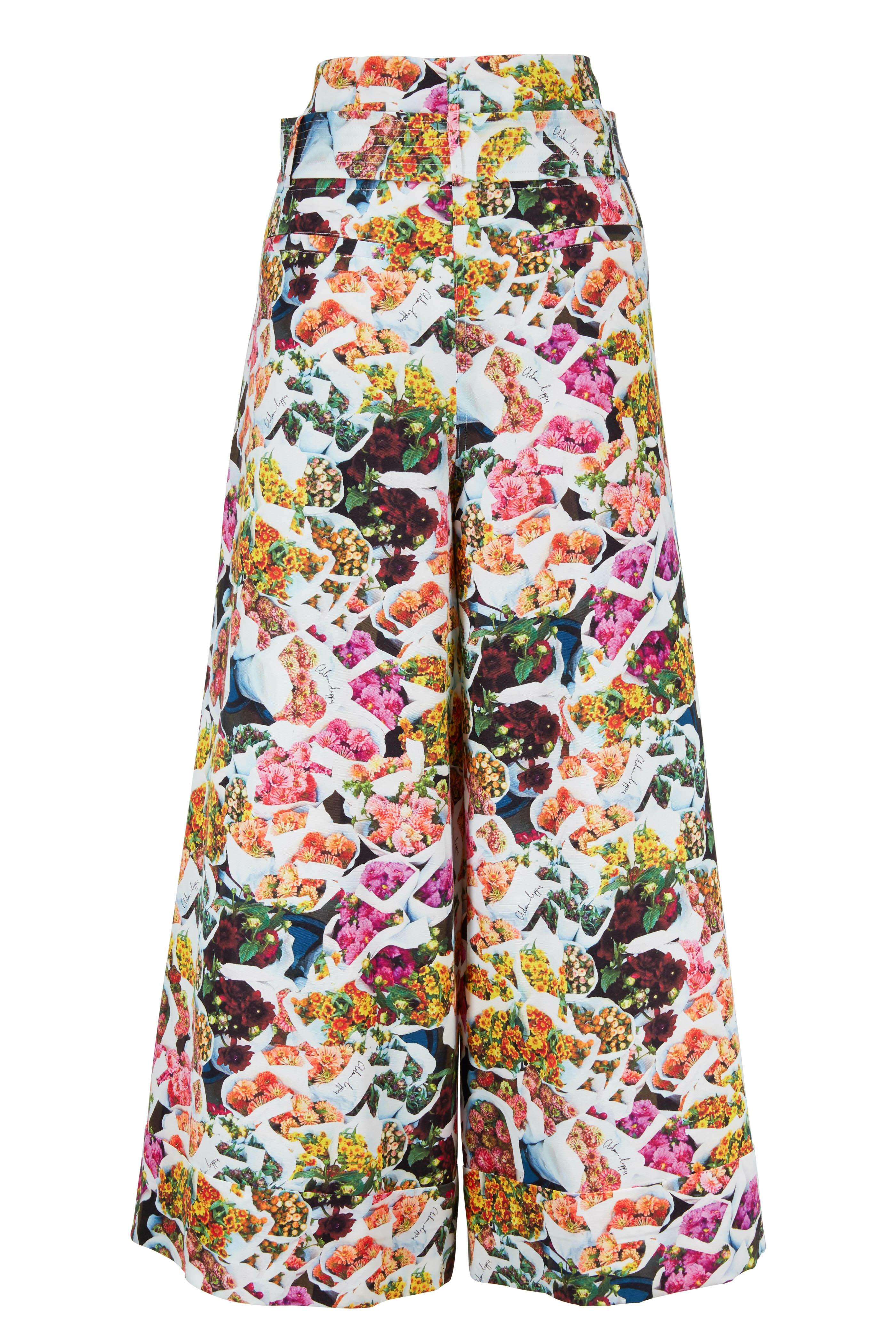 Adam Lippes - Multicolor Floral Printed Wide Leg Culotte