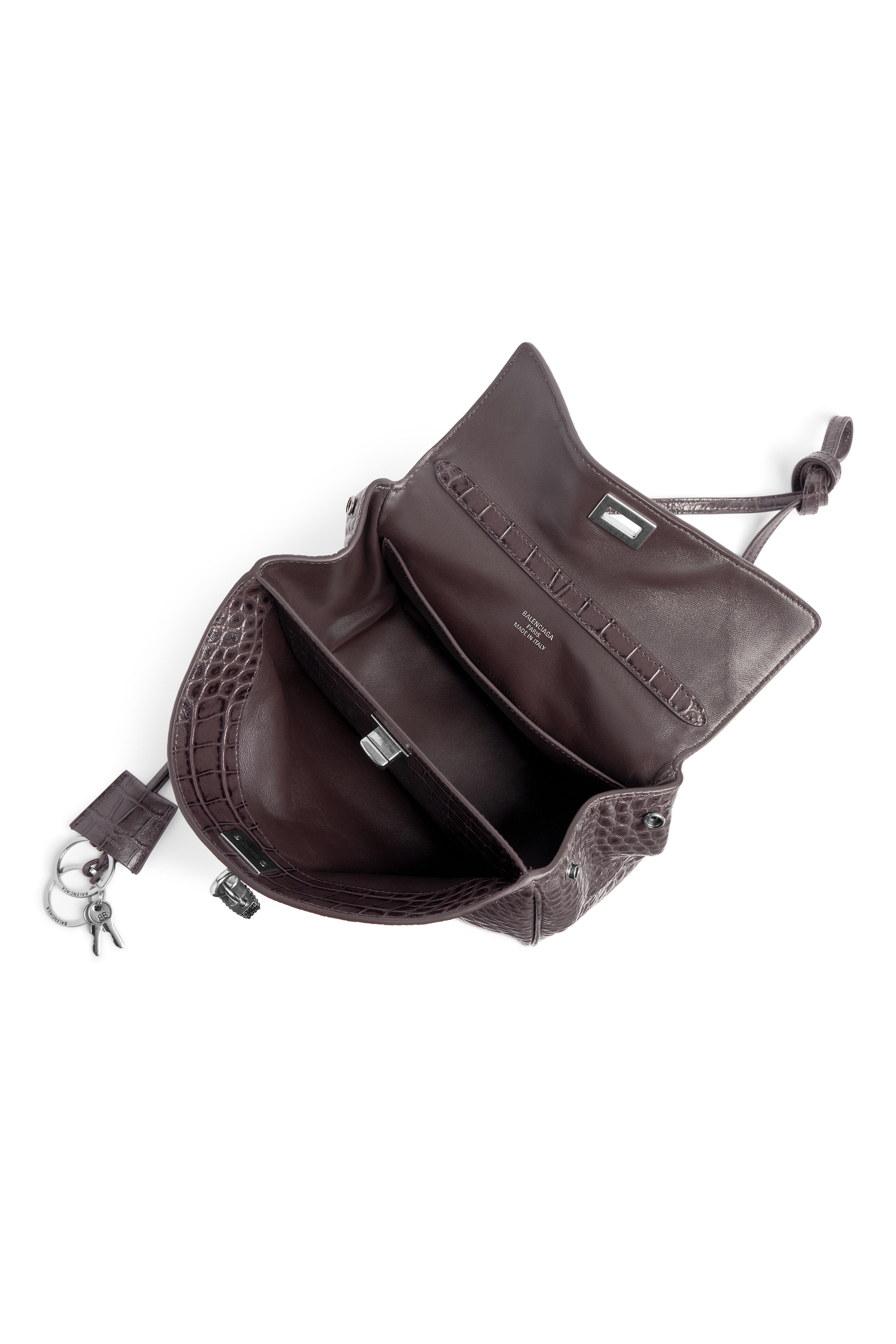 Balenciaga - Rodeo Ebony Embossed Leather Top Handle Bag