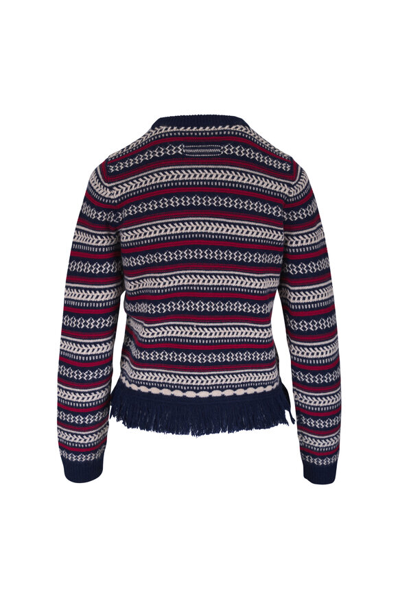 Guest in Residence Midnight Multicolor Western Stripe Sweater - view 2
