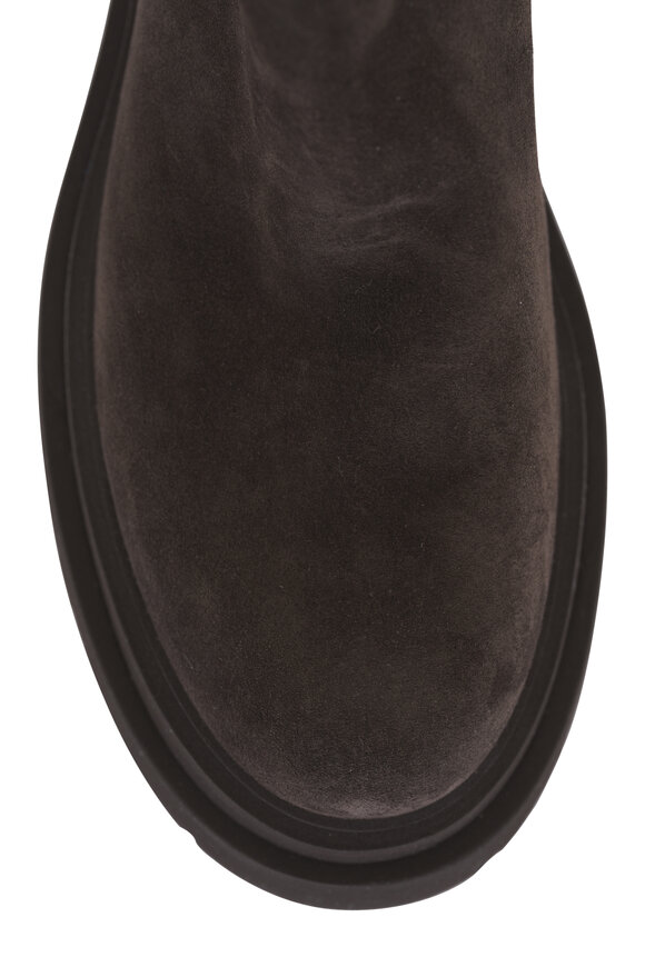 Brunello Cucinelli Beatles Brown Suede Lug Sole Ankle Boot - view 4