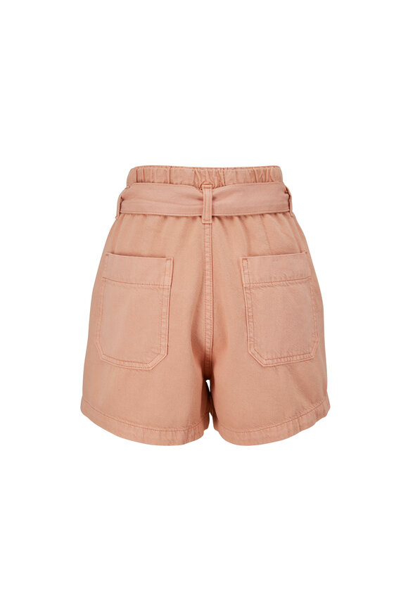 AG - Kai Warm Adobe Sulfur Paperbag Waist Shorts