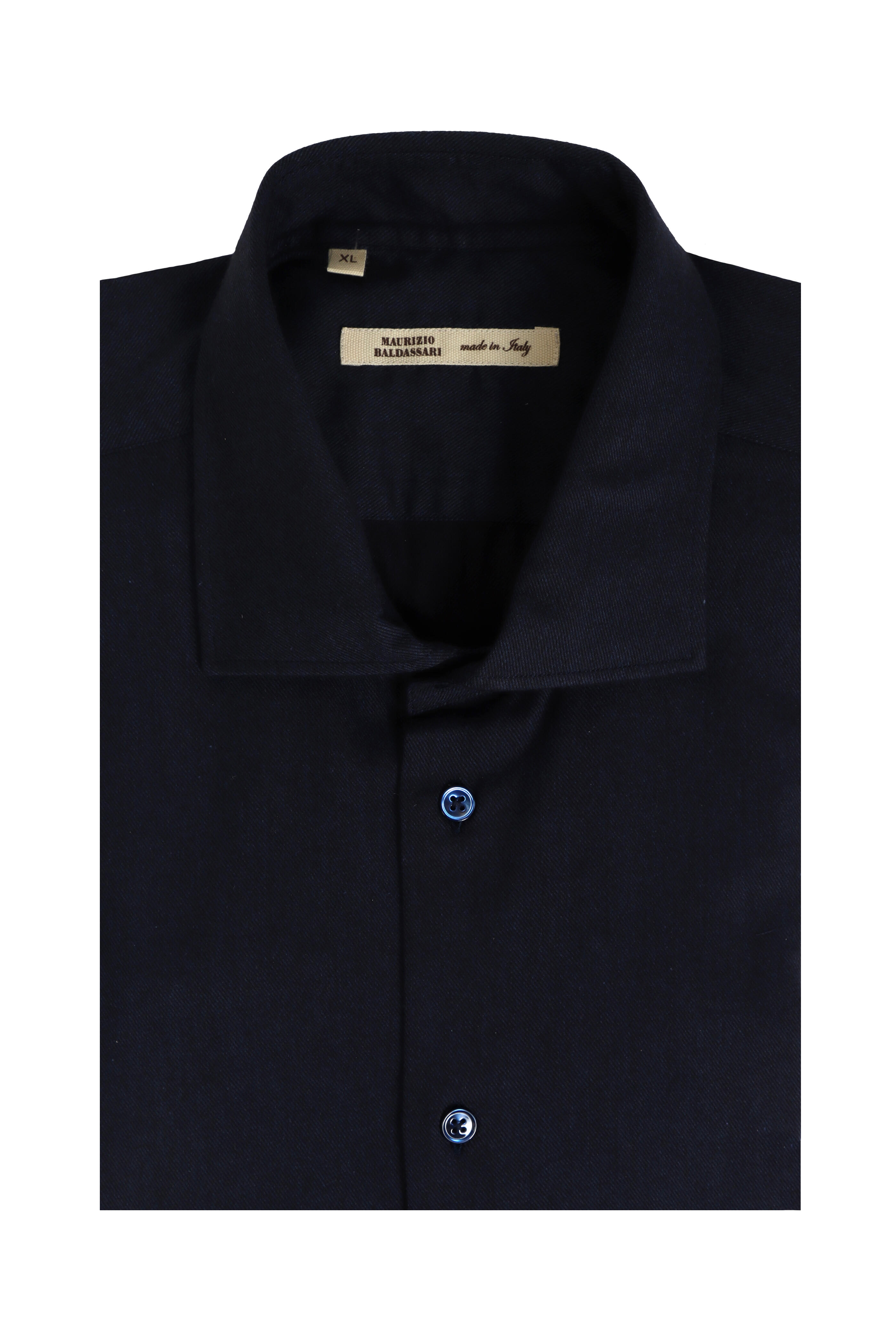 Maurizio Baldassari - Dark Navy Cotton Sport Shirt