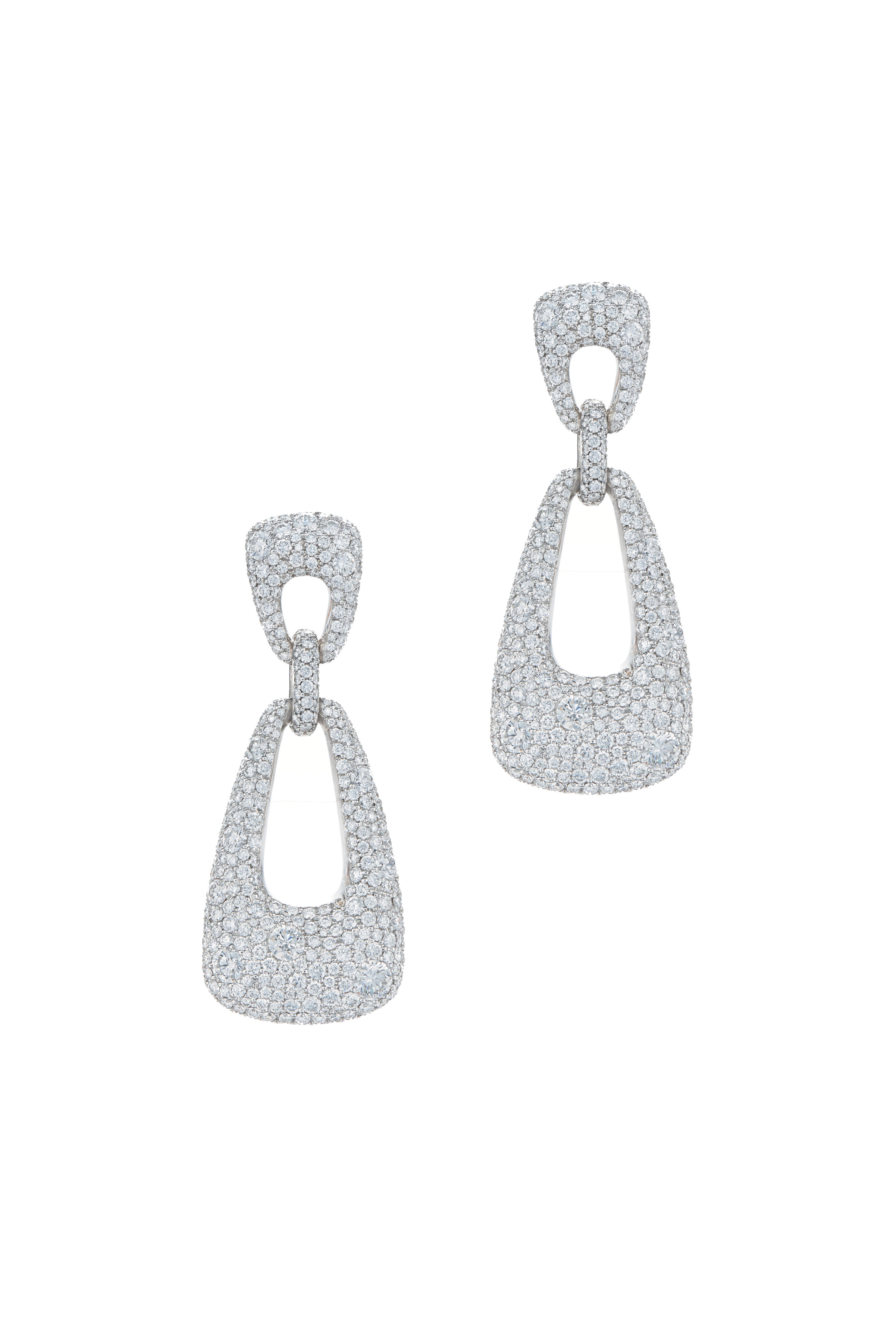 Kwiat - Madison Ave White Gold White Diamond Earrings