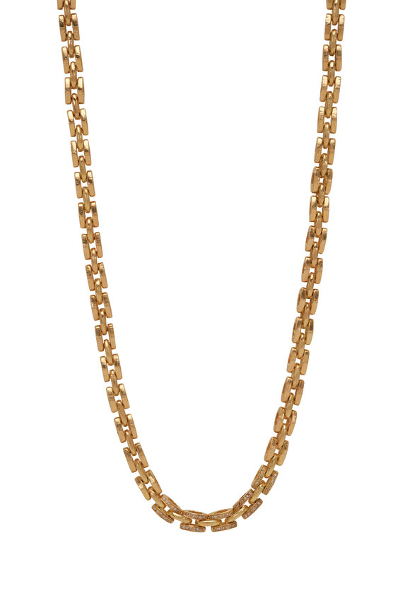 James Banks - Vertebrae 18K Yellow Gold and Diamond Chain