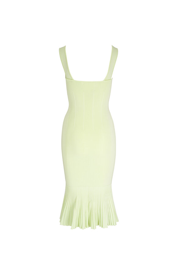 Galvan - Atalanta Apple Green Midi Dress 