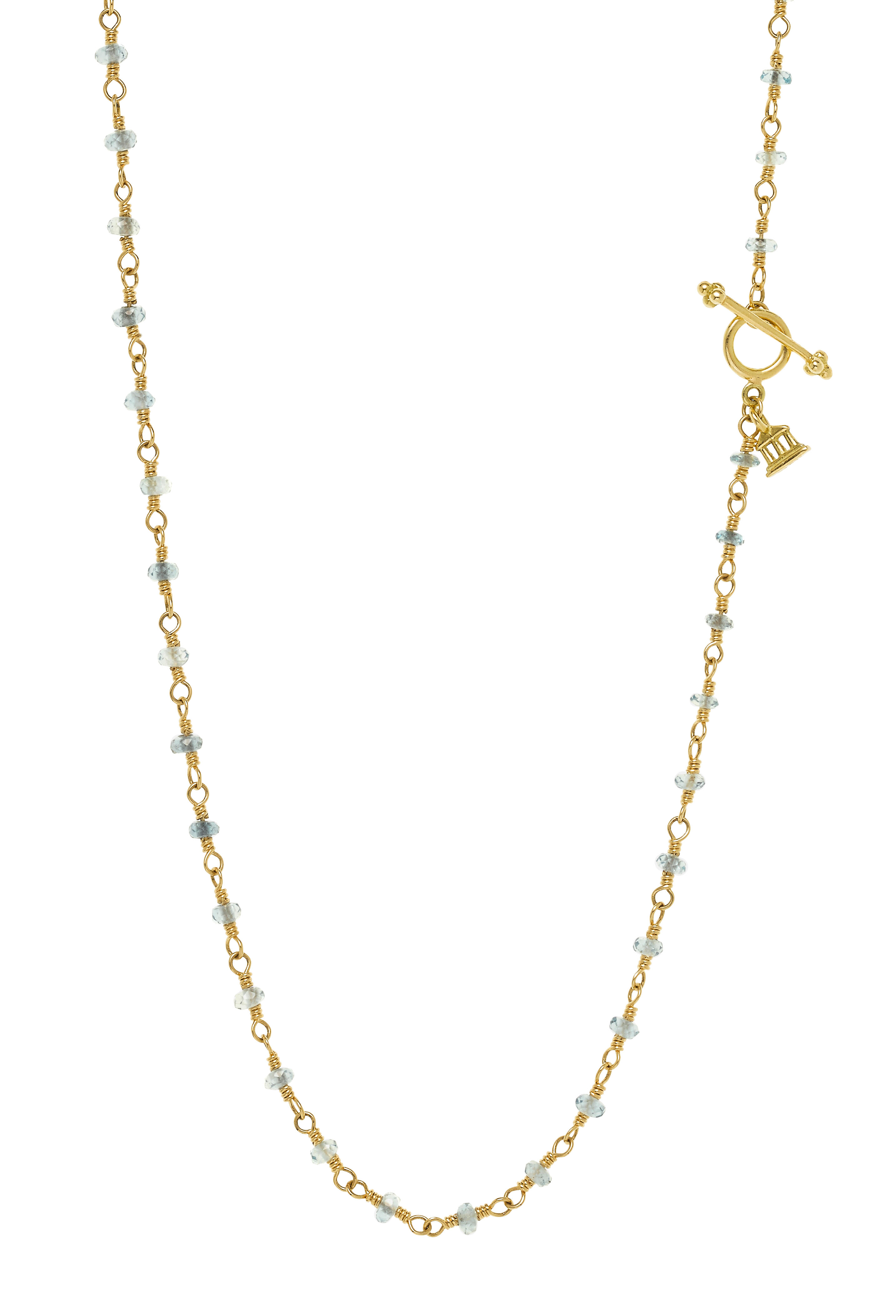 Temple St. Clair - Karina Yellow Gold Aquamarine Necklace