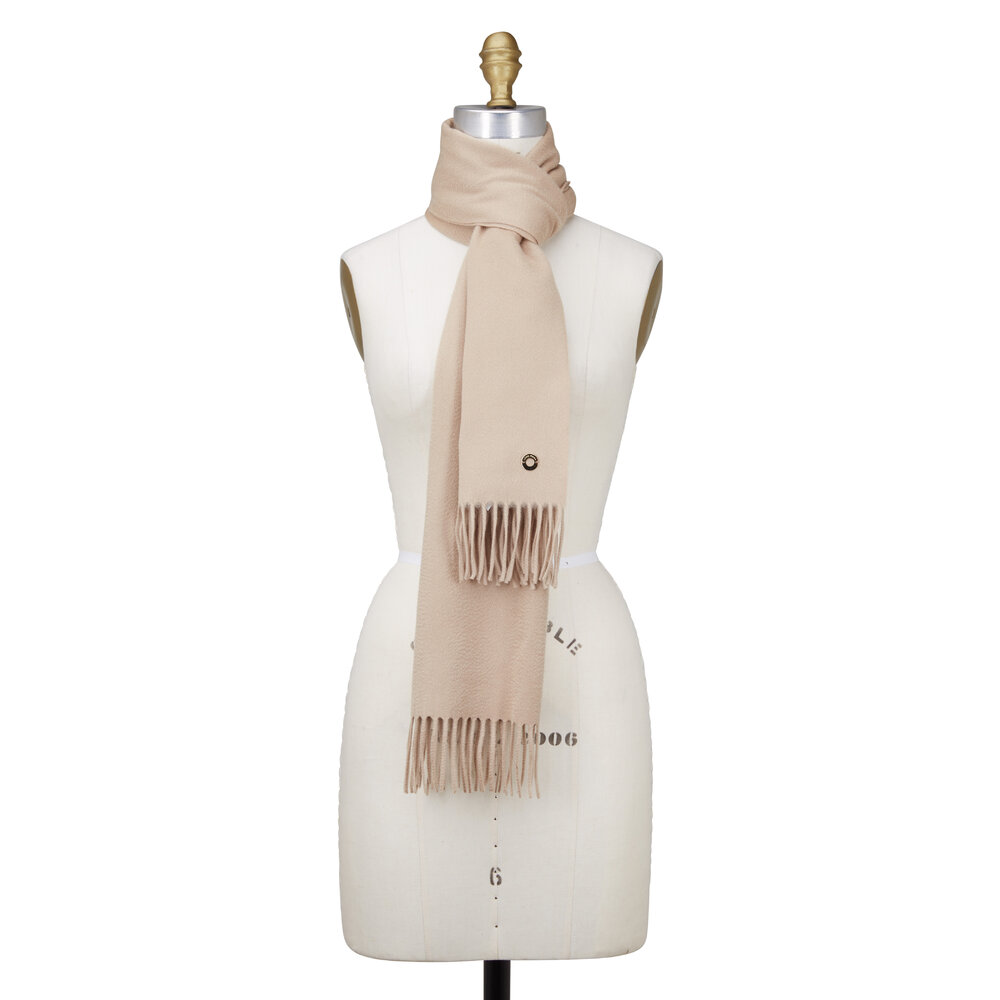 Loro Piana - Sciarpa Grande Gold Double-Faced Cashmere Scarf Loro Piana - Sciarpa Grande Gold Double-Faced Cashmere Scarf