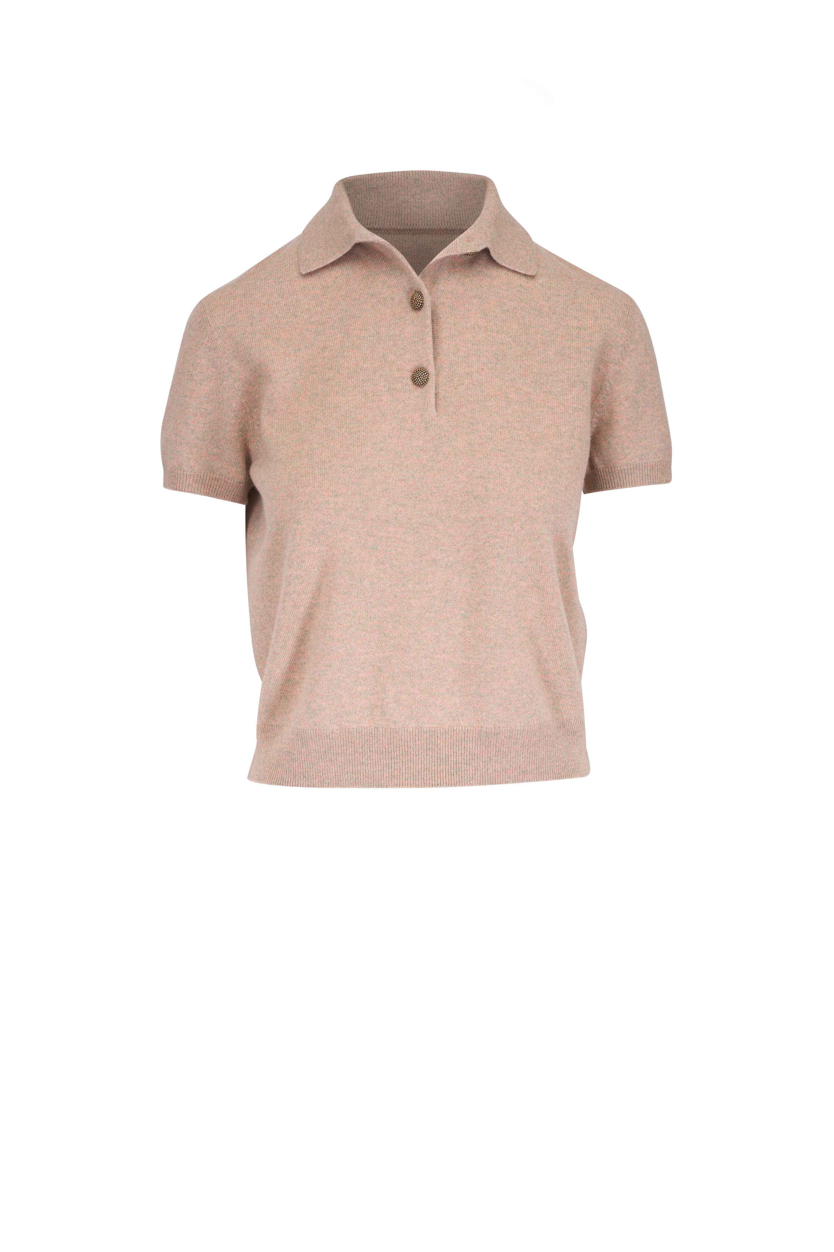 Loro Piana - Classic Antique Rose Cashmere Polo - view 1