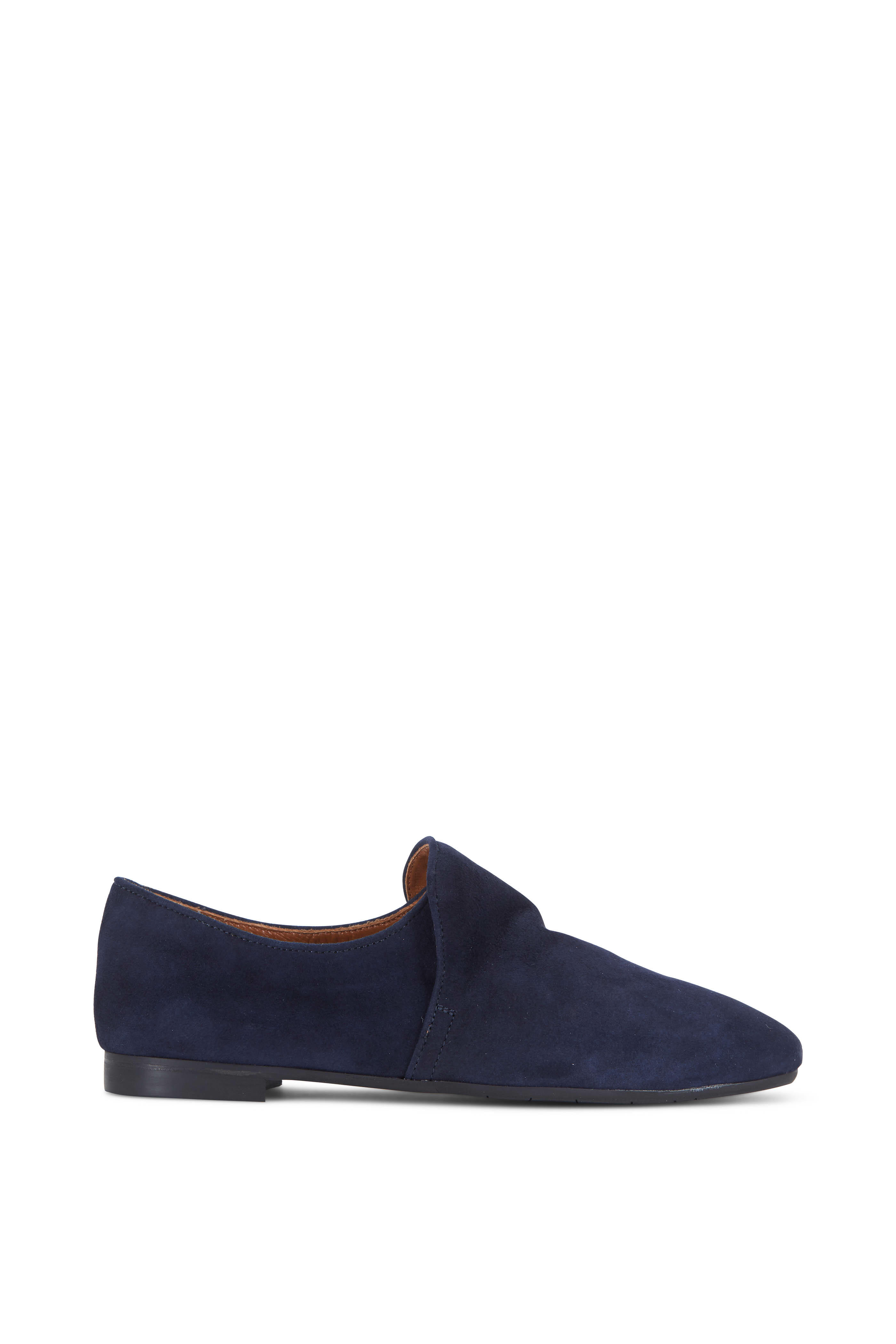 Aquatalia Revy Sapphire Blue Weatherproof Soft Suede Loafer