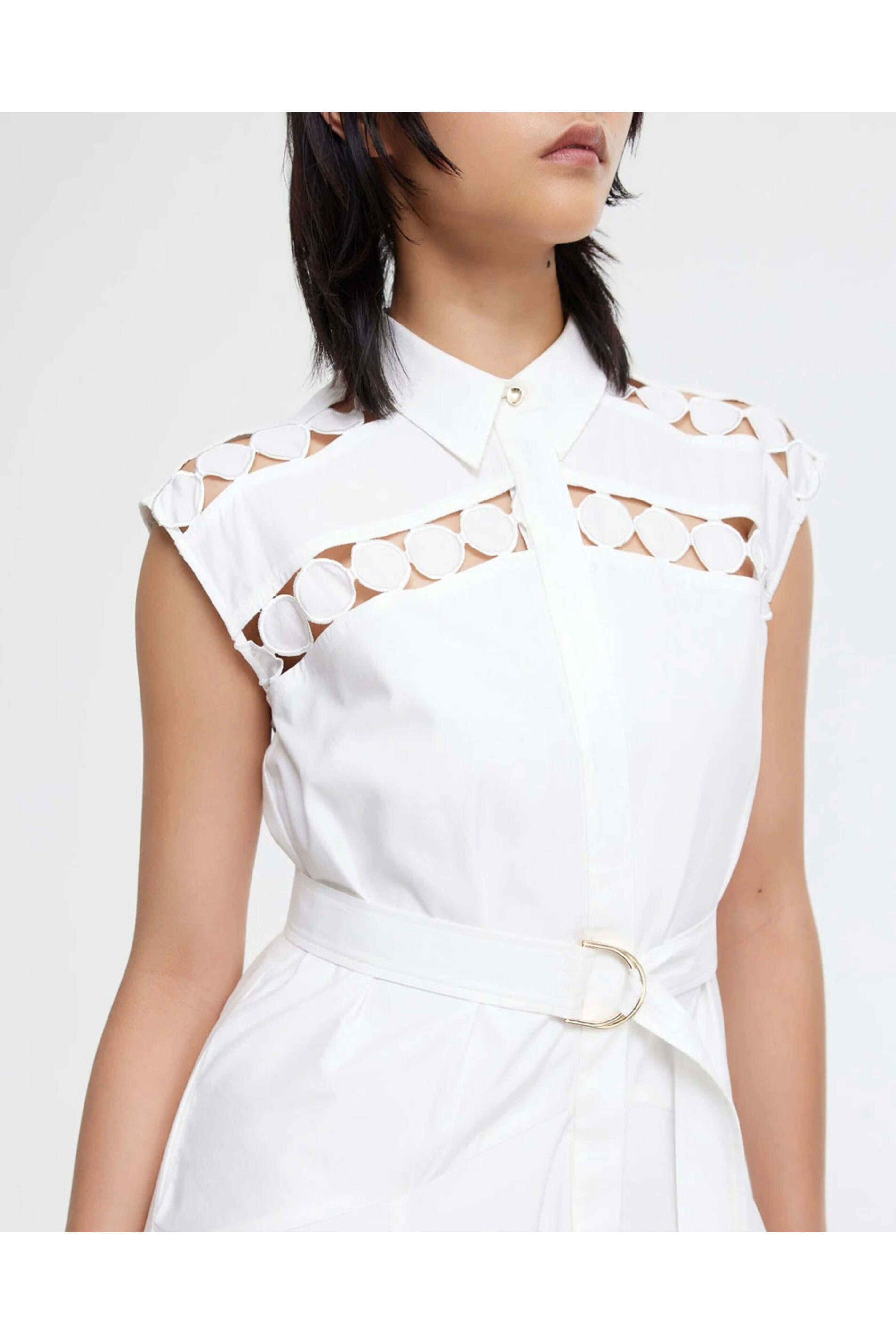 knee length dresses for ladies Acler Online AU Ivory Fitted Midi Dress for Women, AU8 US4