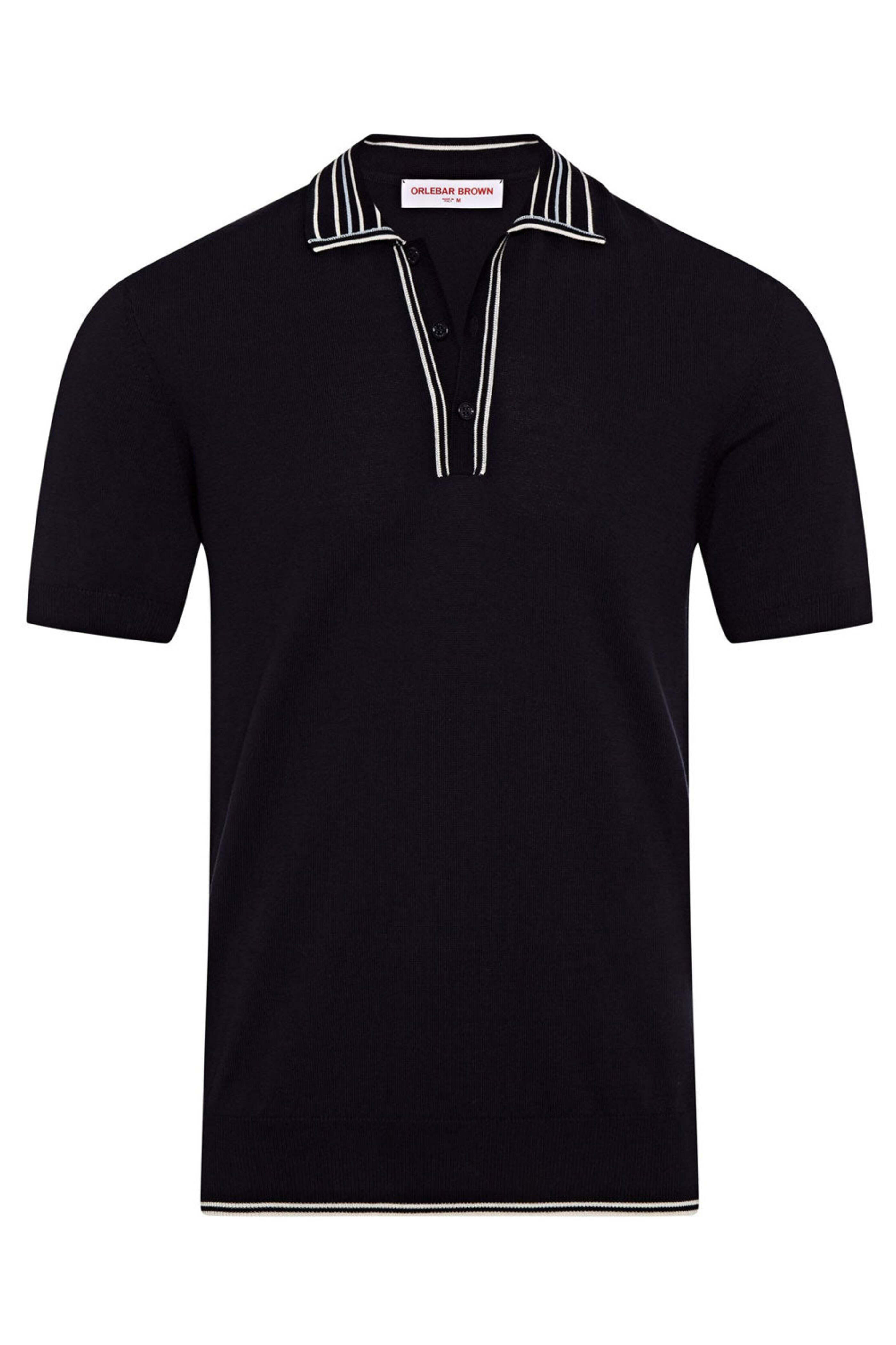 Orlebar Brown - Navy Tipped Collar Maurice Polo Shirt