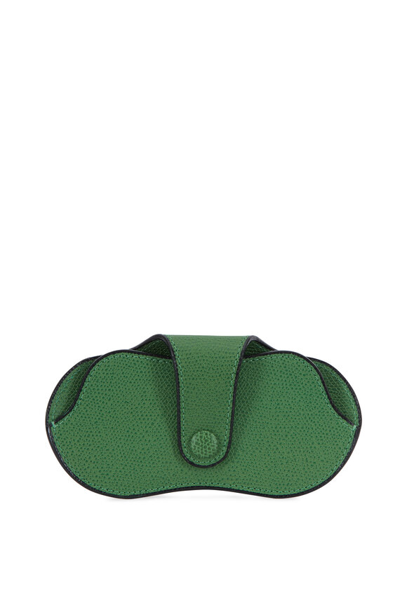 Valextra - Bright Green Leather Eyeglass Case