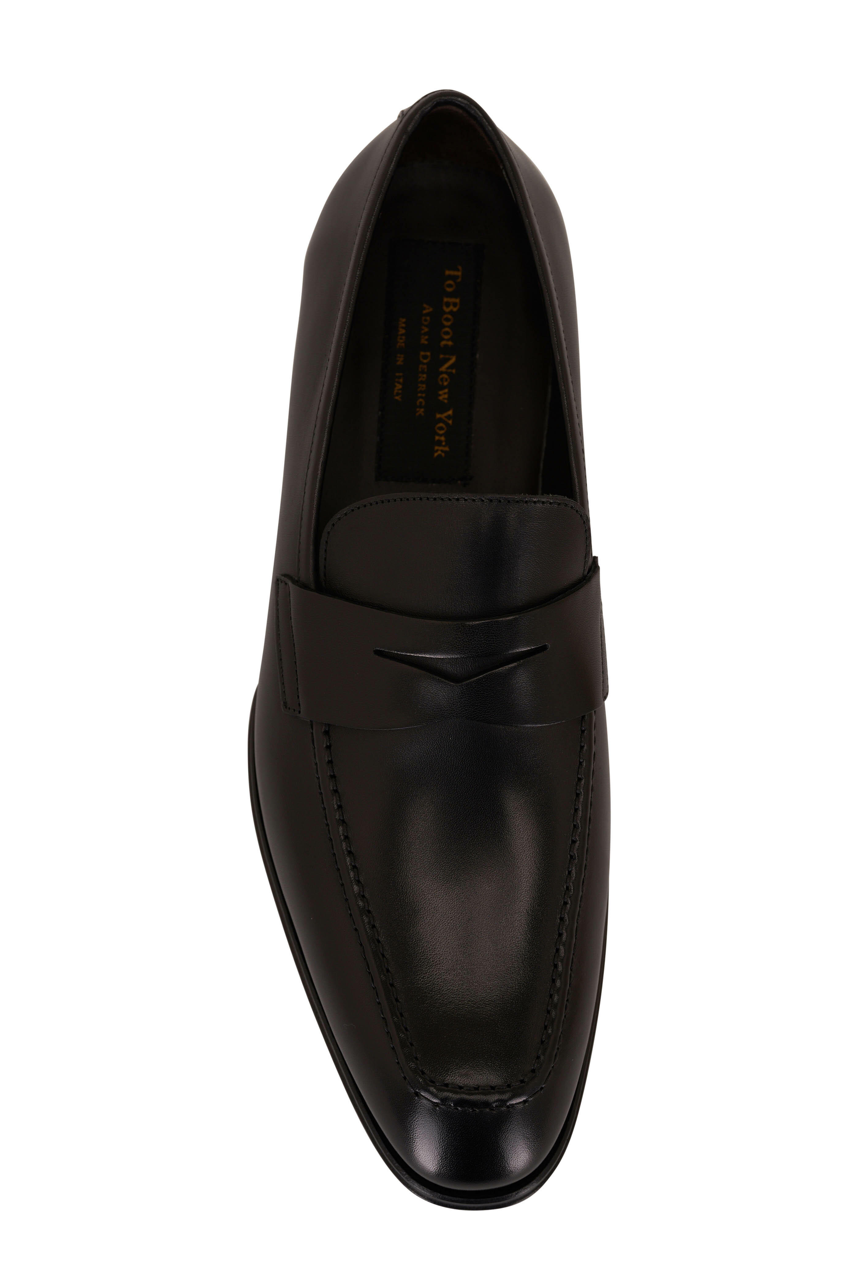 To Boot New York - Marcus Black Leather Penny Loafer
