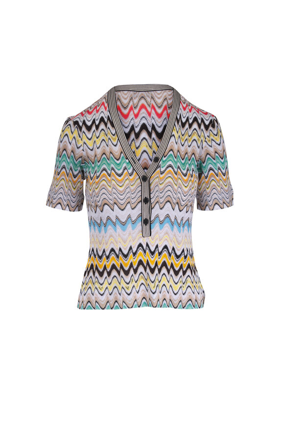 Missoni Multicolor Short Sleeve Cardigan - view 1