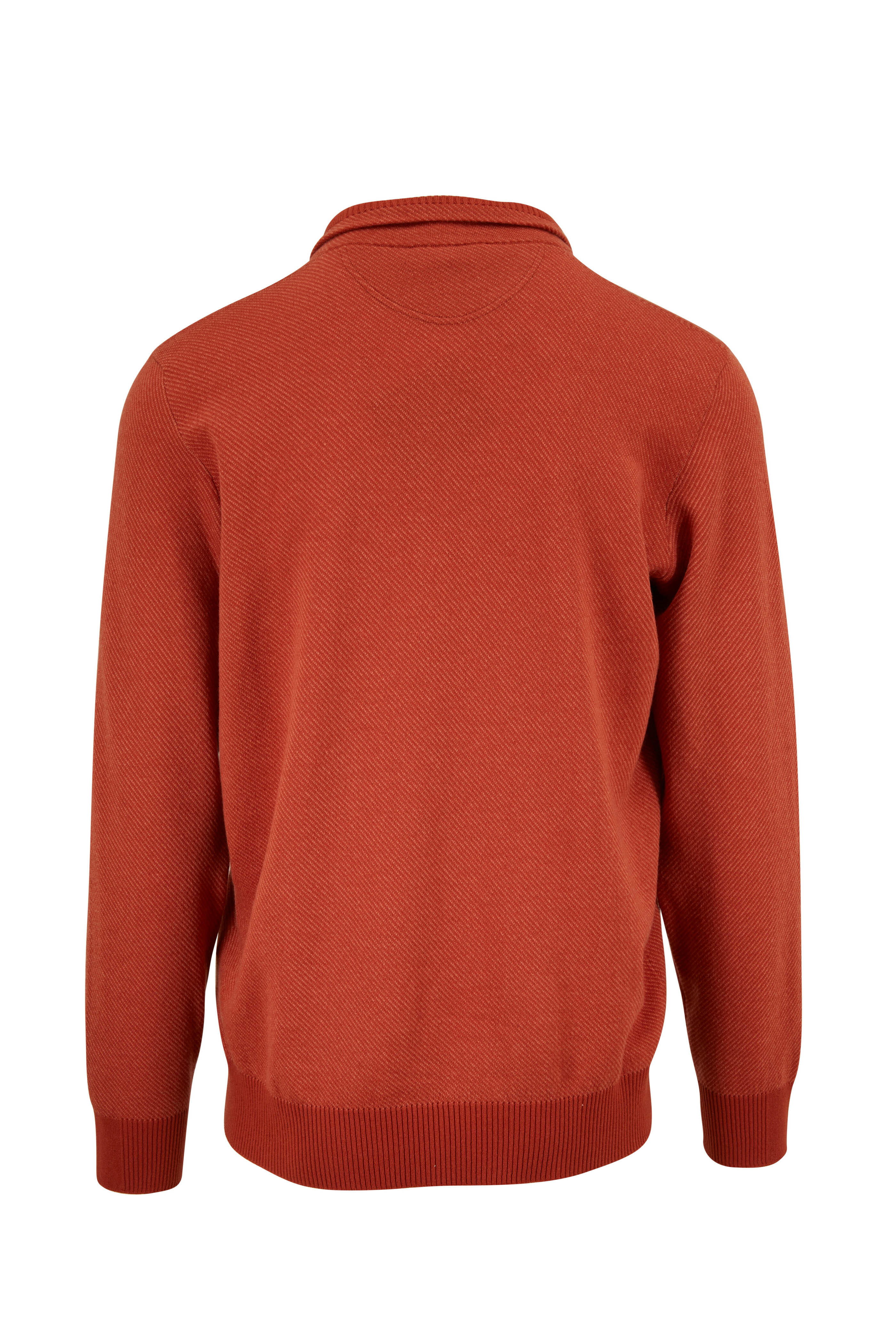 Loro Piana - Roadster Orange Quarter Zip Pullover