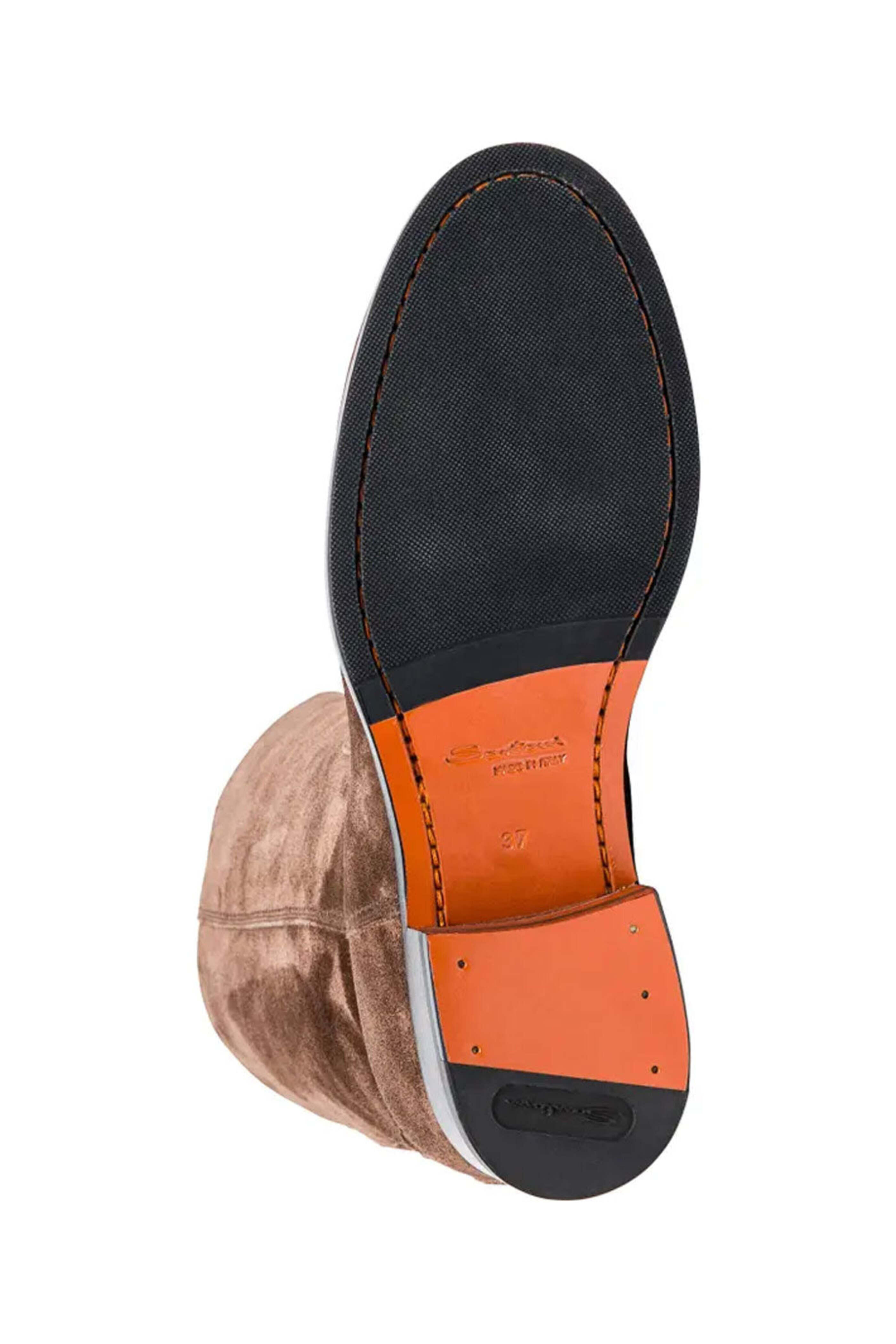 Santoni - Brown Flat Suede Boot