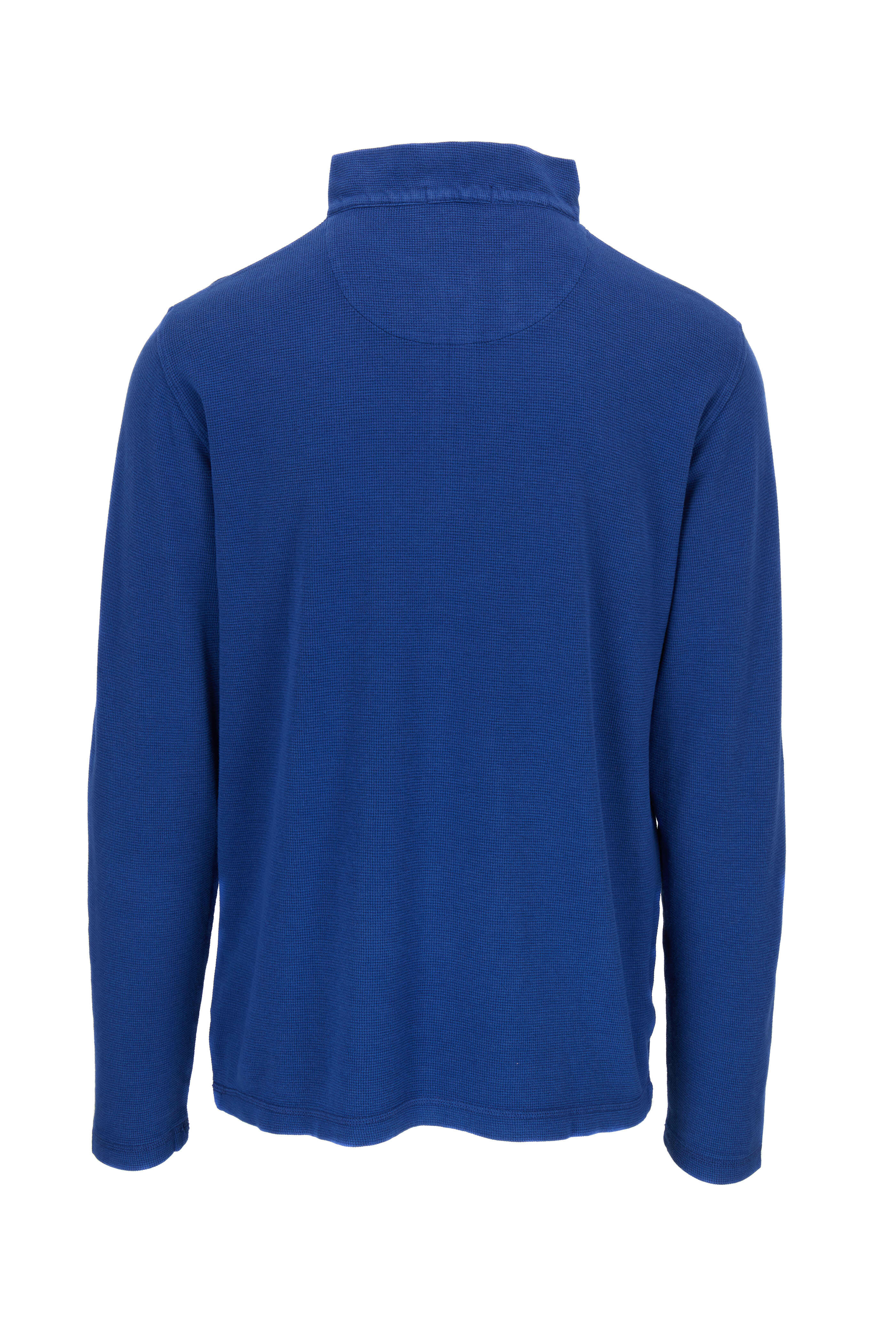 Peter Millar - Navy Sunwashed Waffle Knit Quarter-Zip Pullover
