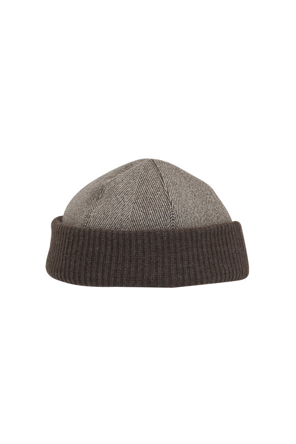 Loro Piana Chevron Brown Beanie - view 2