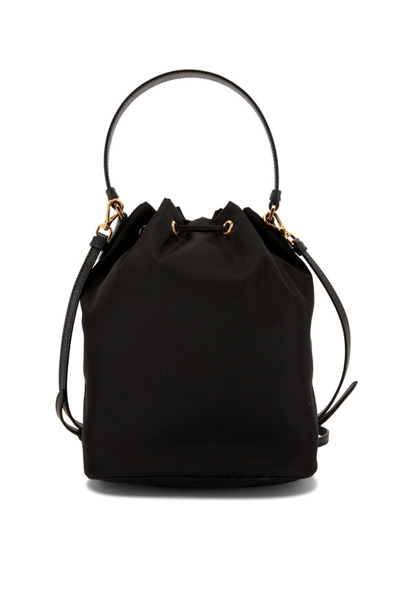 Prada - Duet Black Nylon Bucket Bag