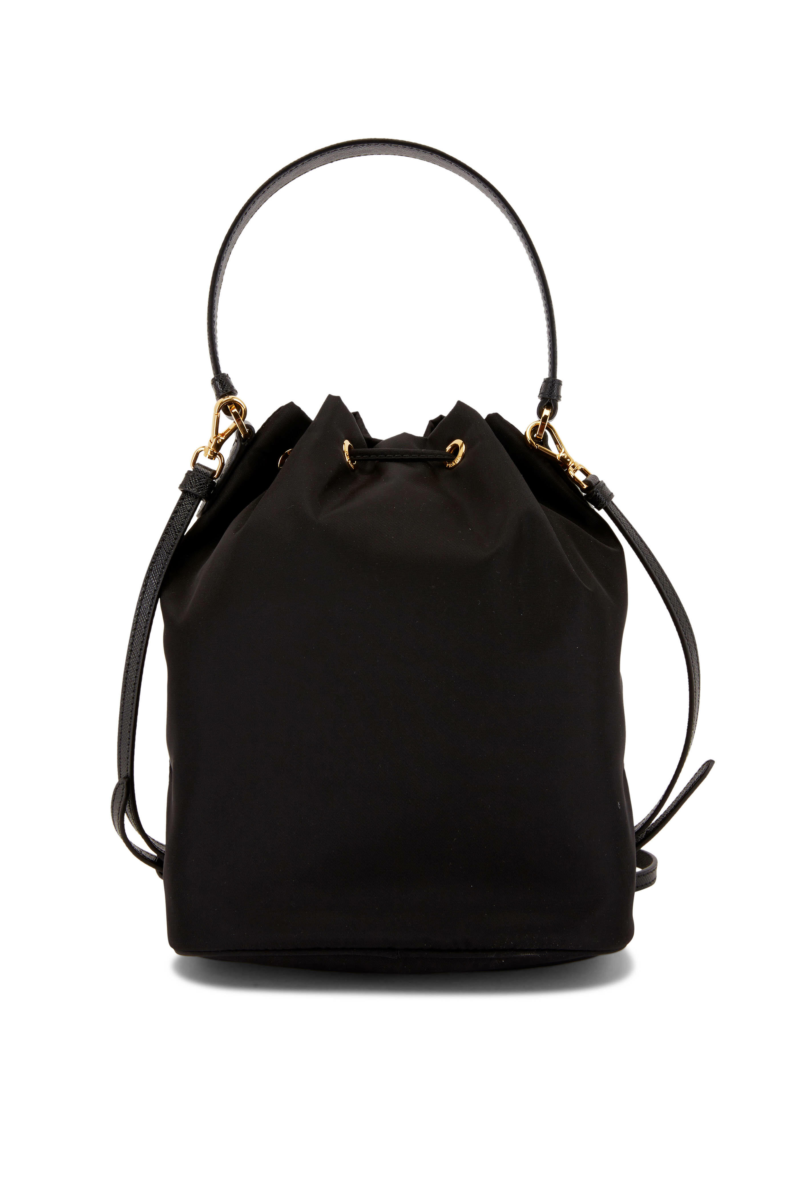 Très Bien - Prada Re-Nylon Zip Top Bucket Bag Black