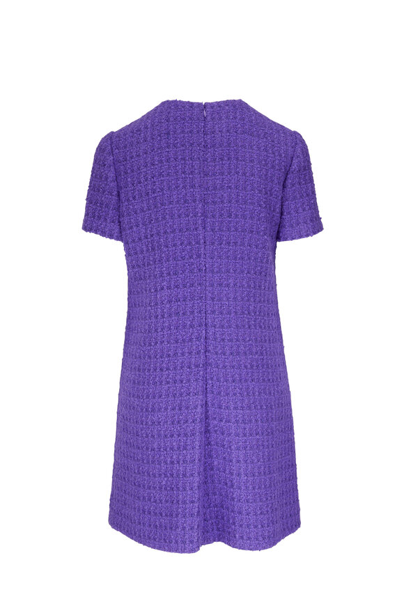 Valentino - Timeless Rich Violet Bouclé Mini Dress 