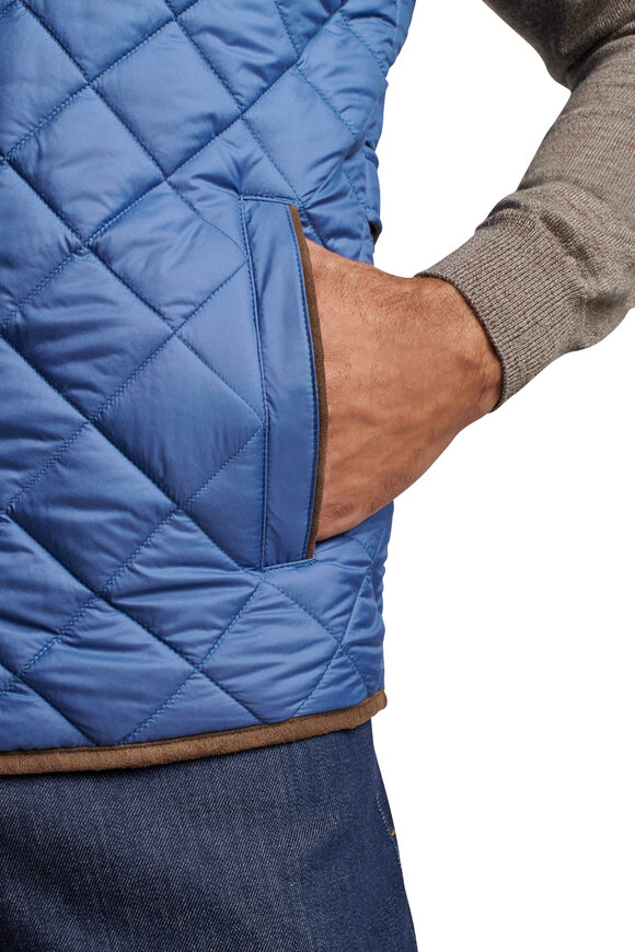 Peter Millar - Blue Essex Quilted Travel Vest 