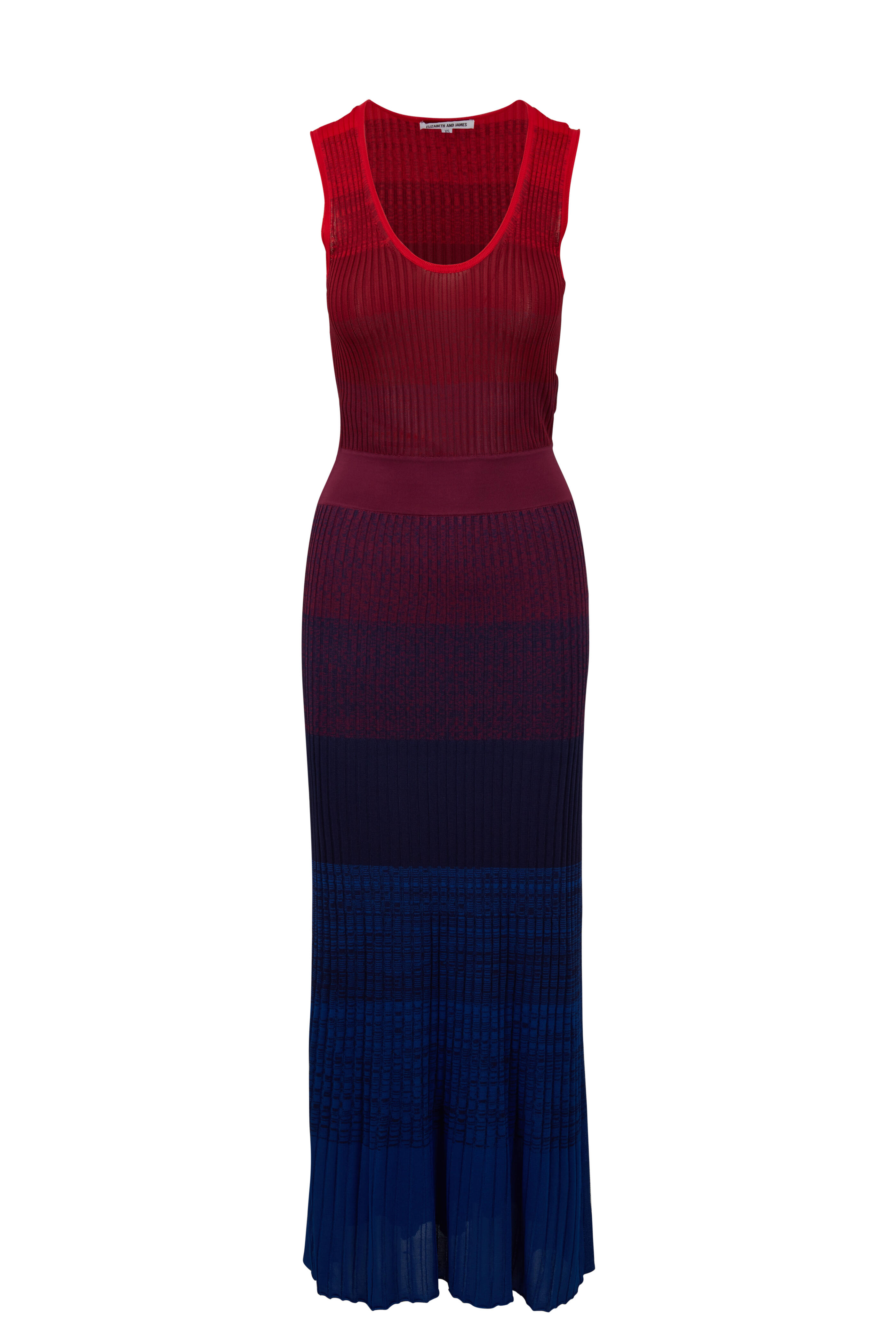 Elizabeth & James Winona Red & Blue Ombrè Tank Dress