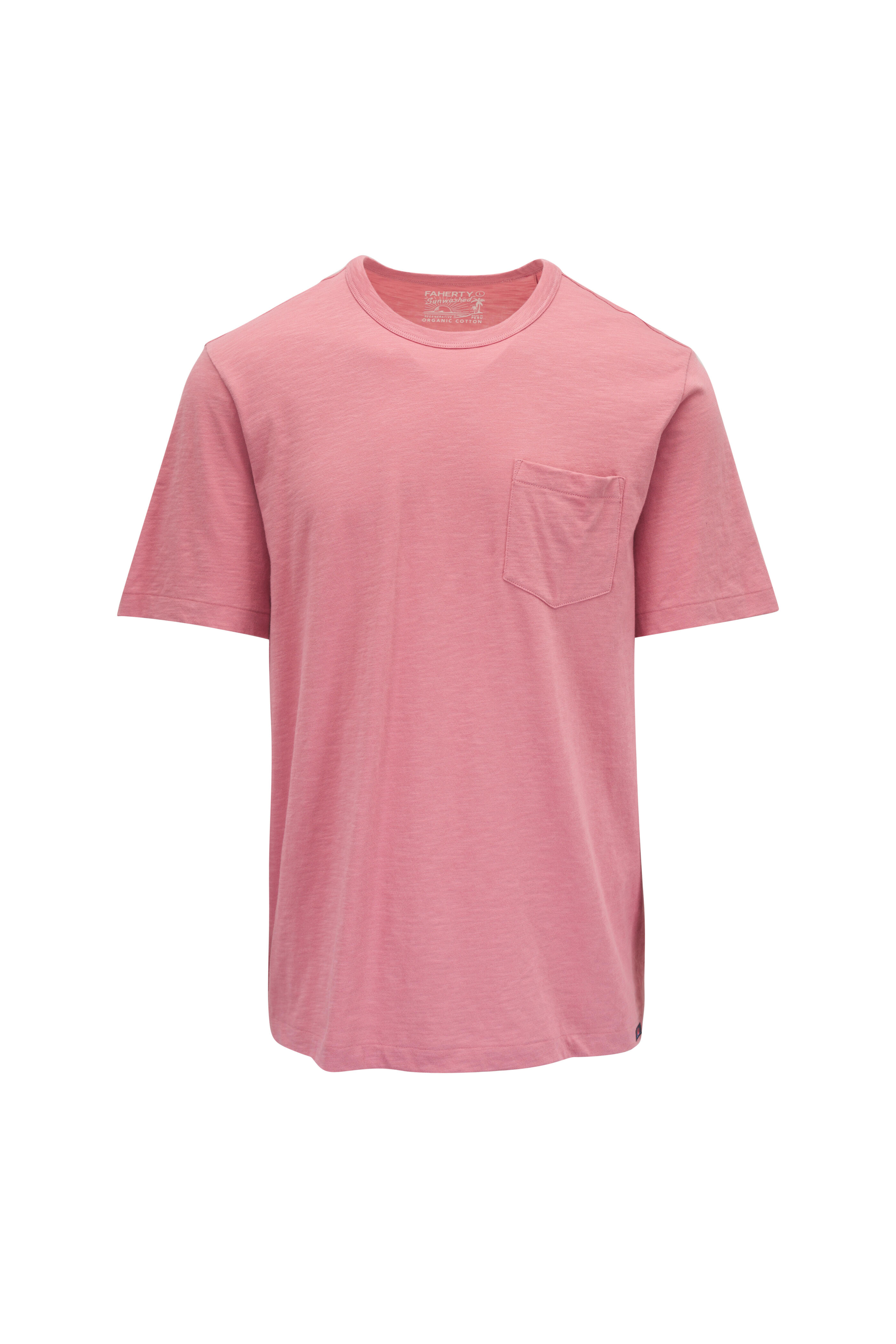 Faherty Brand - Faded Flag Red Sunwashed Pocket Tee