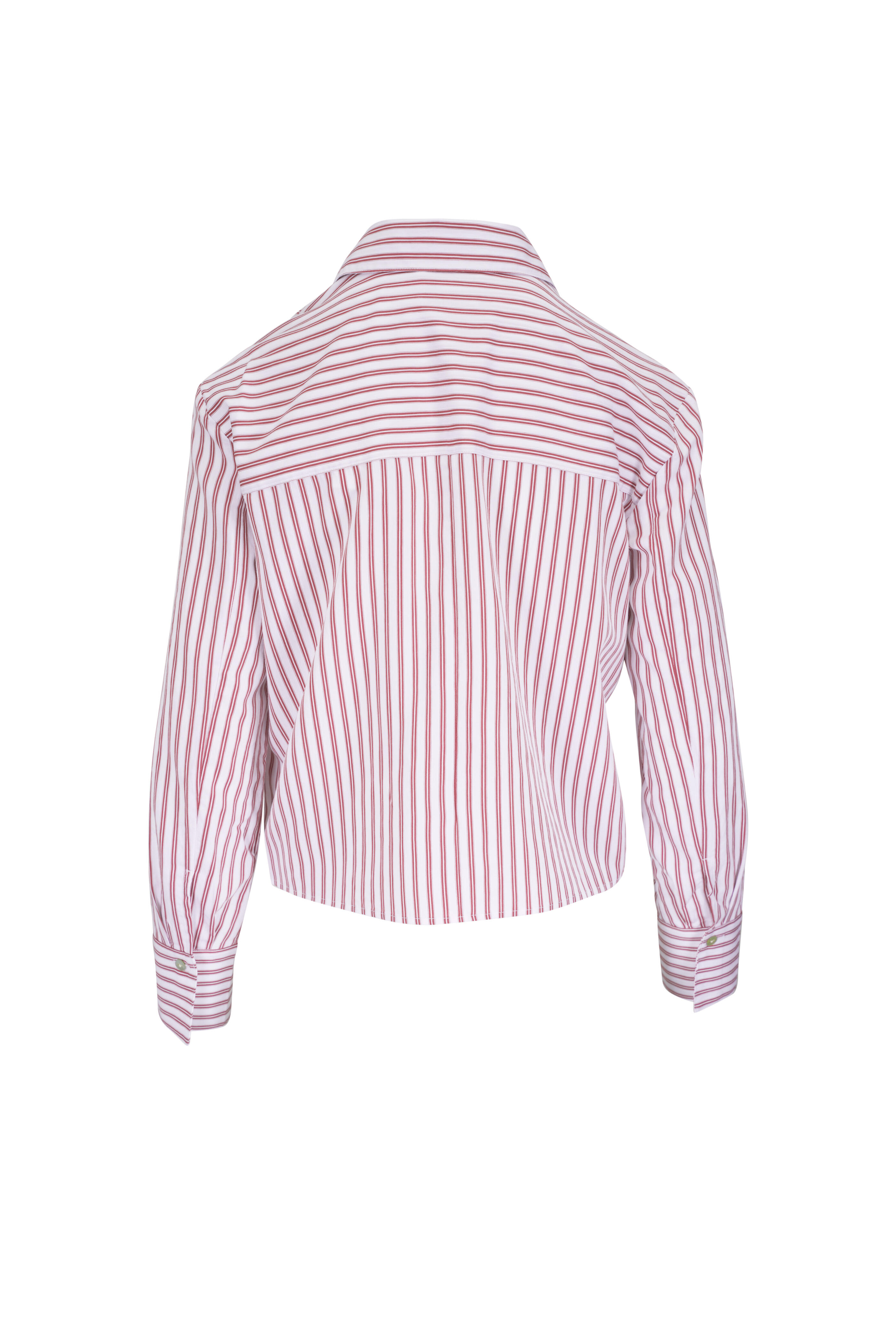 【YOURNUS】Pinto Stripe Crop Shirt Stripe Poplin Crop Shirt | Nasty Gal