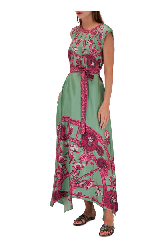 La Double J - San Carlo Zodiac Placée Acquamarine Maxi Dress 